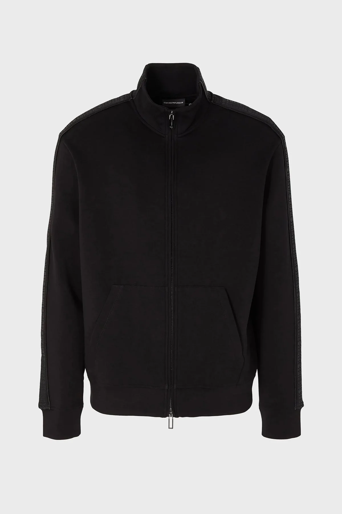 Emporio Armani Pamuklu Fermuarlı Kanguru Cepli Dik Yaka Regular Fit Erkek Sweat 6R1MF1 1JHSZ 0999 SİYAH - 5