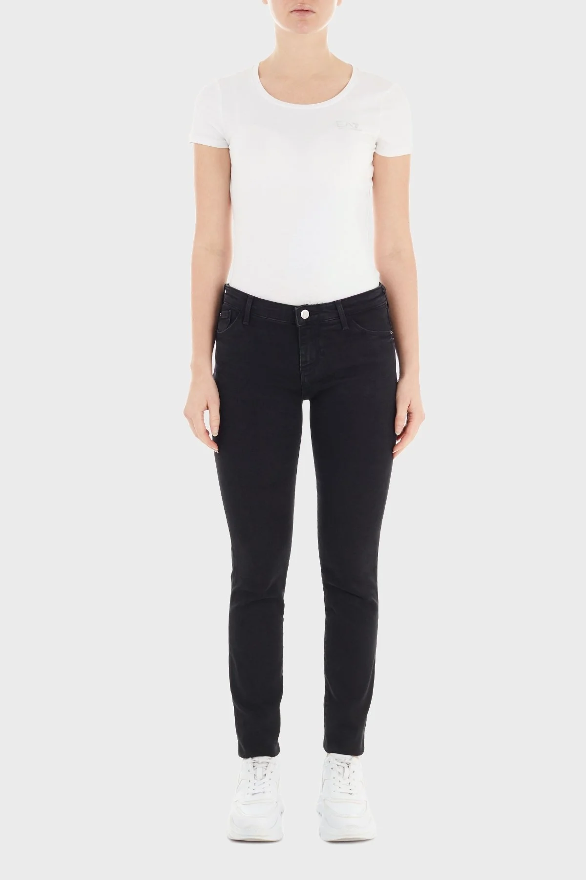 Emporio Armani Pamuklu Dar Kesim J23 Jeans Bayan Kot Pantolon 6H2J23 2D9ZZ 0005 SİYAH - 1