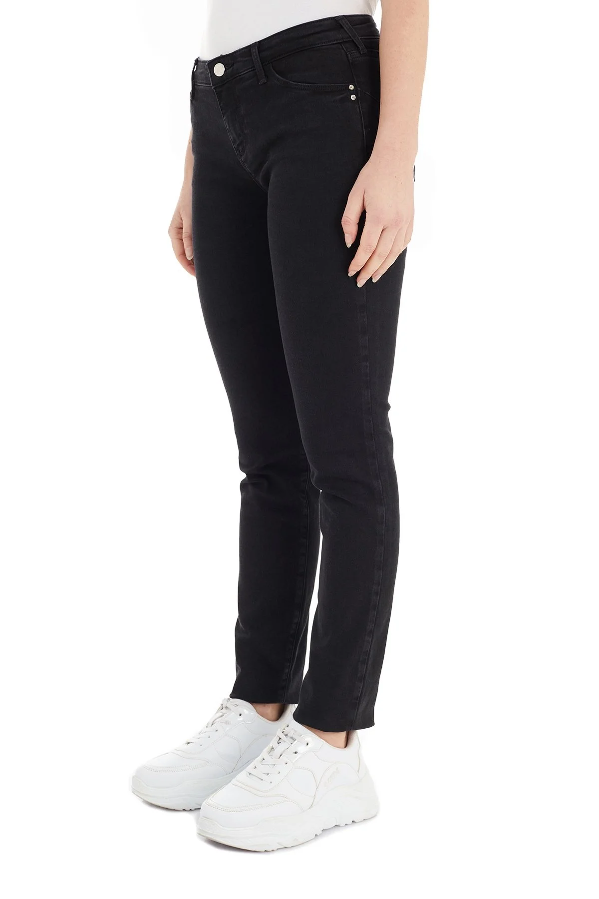 Emporio Armani Pamuklu Dar Kesim J23 Jeans Bayan Kot Pantolon 6H2J23 2D9ZZ 0005 SİYAH - 3