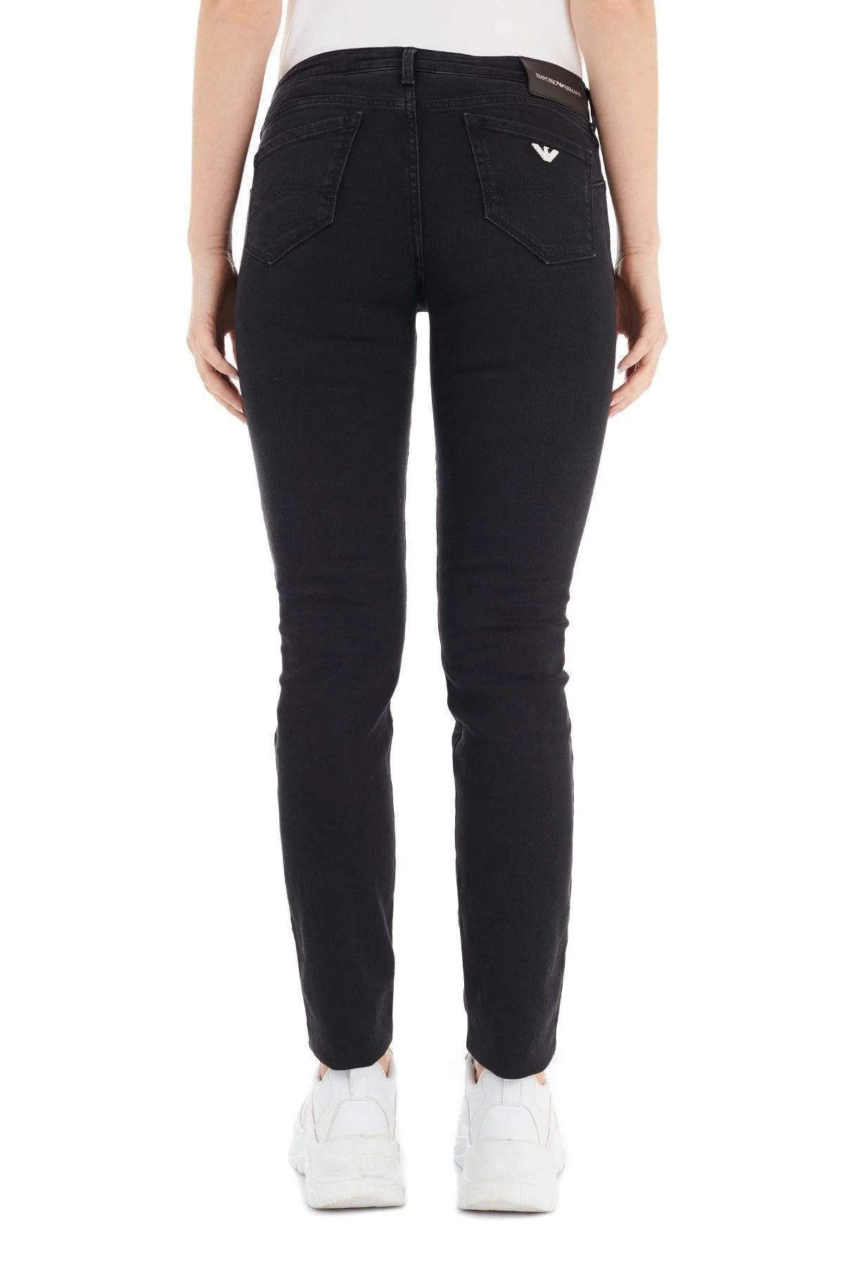Emporio Armani Pamuklu Dar Kesim J23 Jeans Bayan Kot Pantolon 6H2J23 2D9ZZ 0005 SİYAH - 5