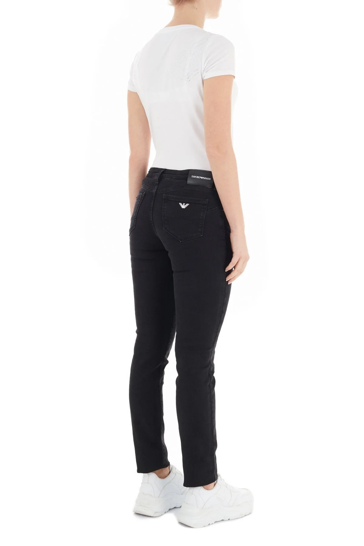 Emporio Armani Pamuklu Dar Kesim J23 Jeans Bayan Kot Pantolon 6H2J23 2D9ZZ 0005 SİYAH - 6