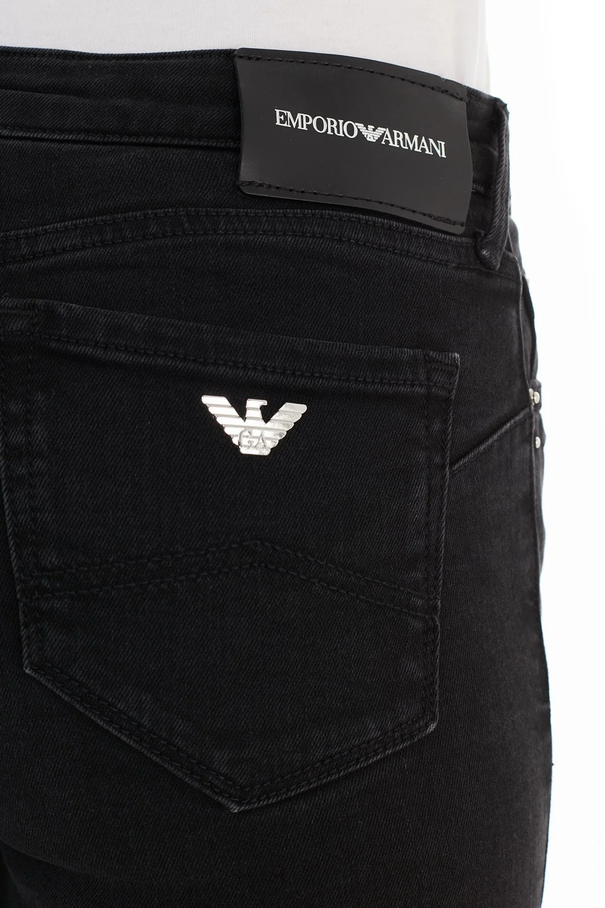 Emporio Armani Pamuklu Dar Kesim J23 Jeans Bayan Kot Pantolon 6H2J23 2D9ZZ 0005 SİYAH - 8