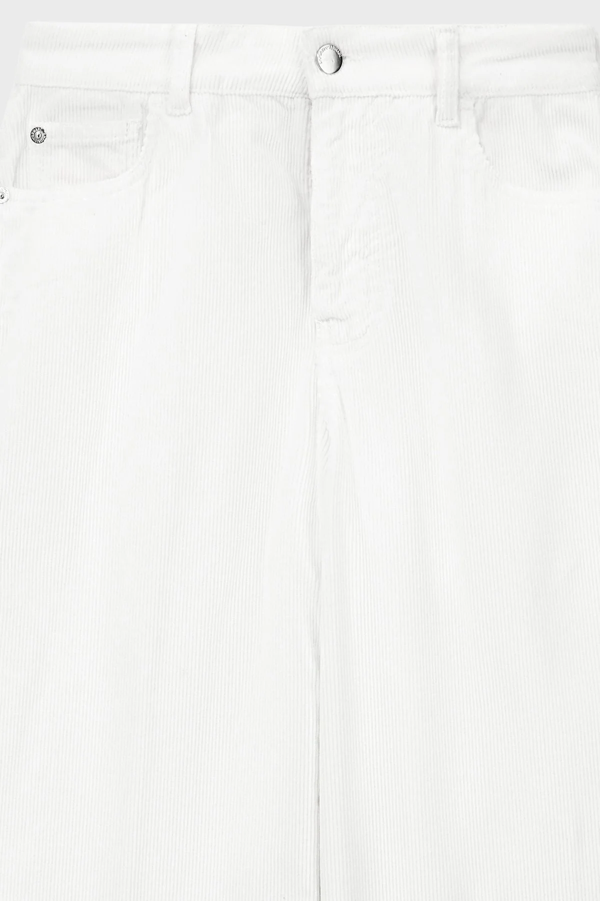Emporio Armani Pamuklu Düğme Ve Fermuarlı Düz Paça Jeans Kadın Kot Pantolon EW003498 AF17028 U0006 Beyaz - 5