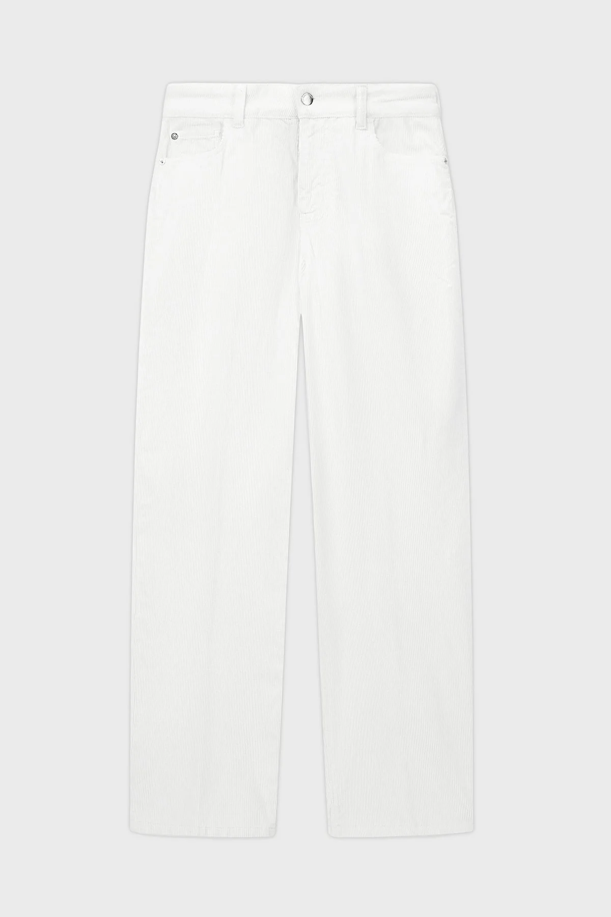 Emporio Armani Pamuklu Düğme Ve Fermuarlı Düz Paça Jeans Kadın Kot Pantolon EW003498 AF17028 U0006 Beyaz - 6