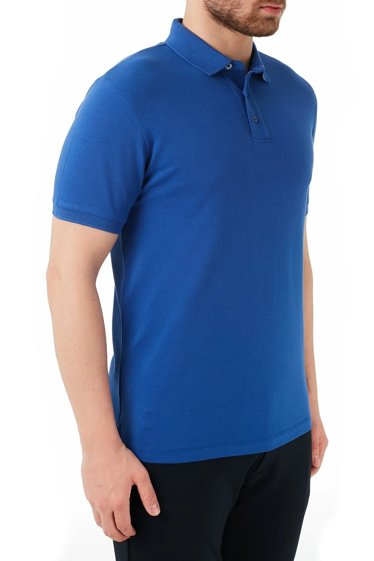 Emporio Armani Pamuklu Düğmeli T Shirt Erkek Polo 3K1FA6 1JPTZ 0921 LACİVERT - 4