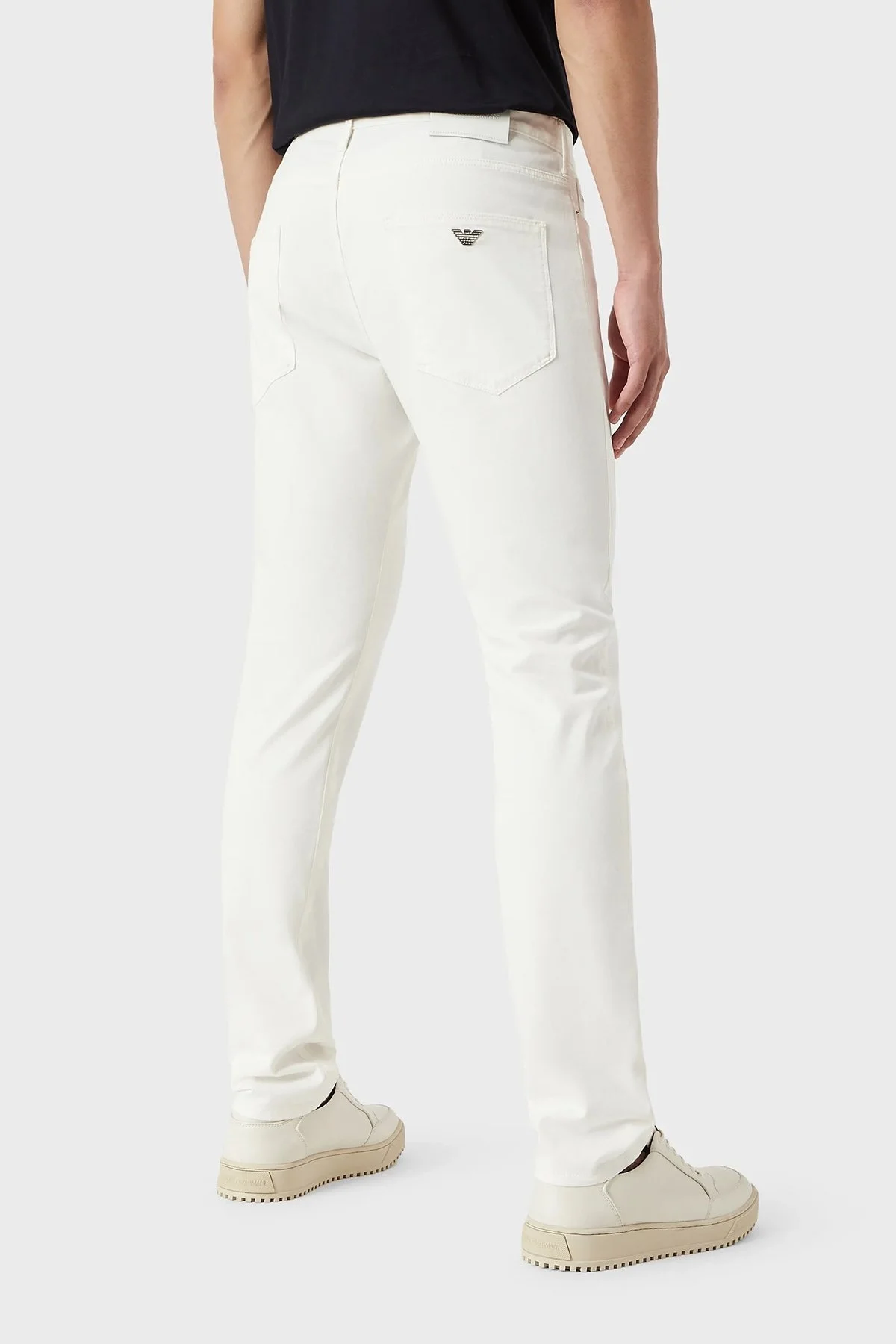 Emporio Armani Pamuklu Düşük Bel Slim Fit J06 Jeans Erkek Kot Pantolon 8N1J06 1GN0Z 0101 BEYAZ - 3