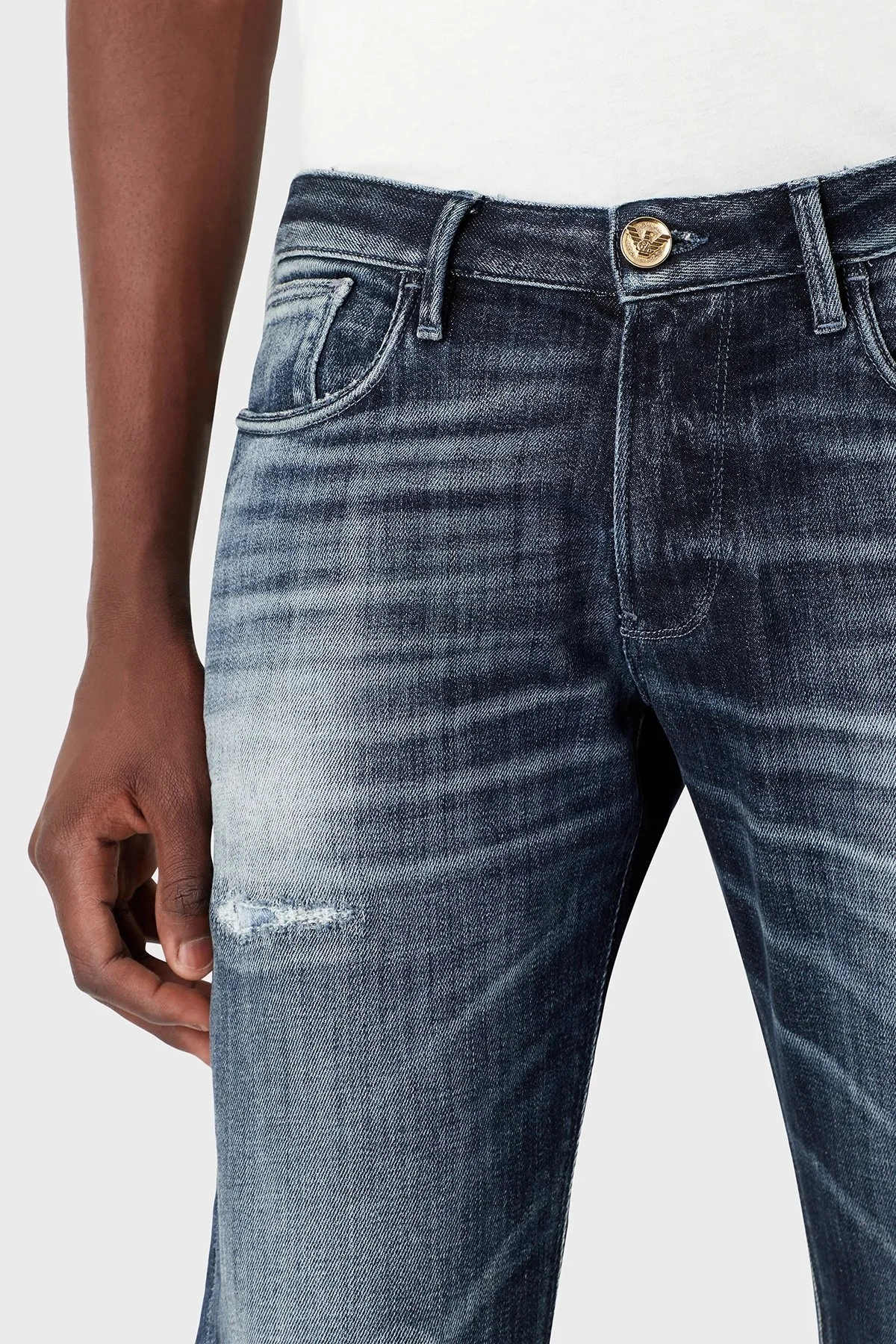 Emporio Armani J06 Jeans Erkek Kot Pantolon 3R1J06 1D34Z 0942 MAVİ - 2