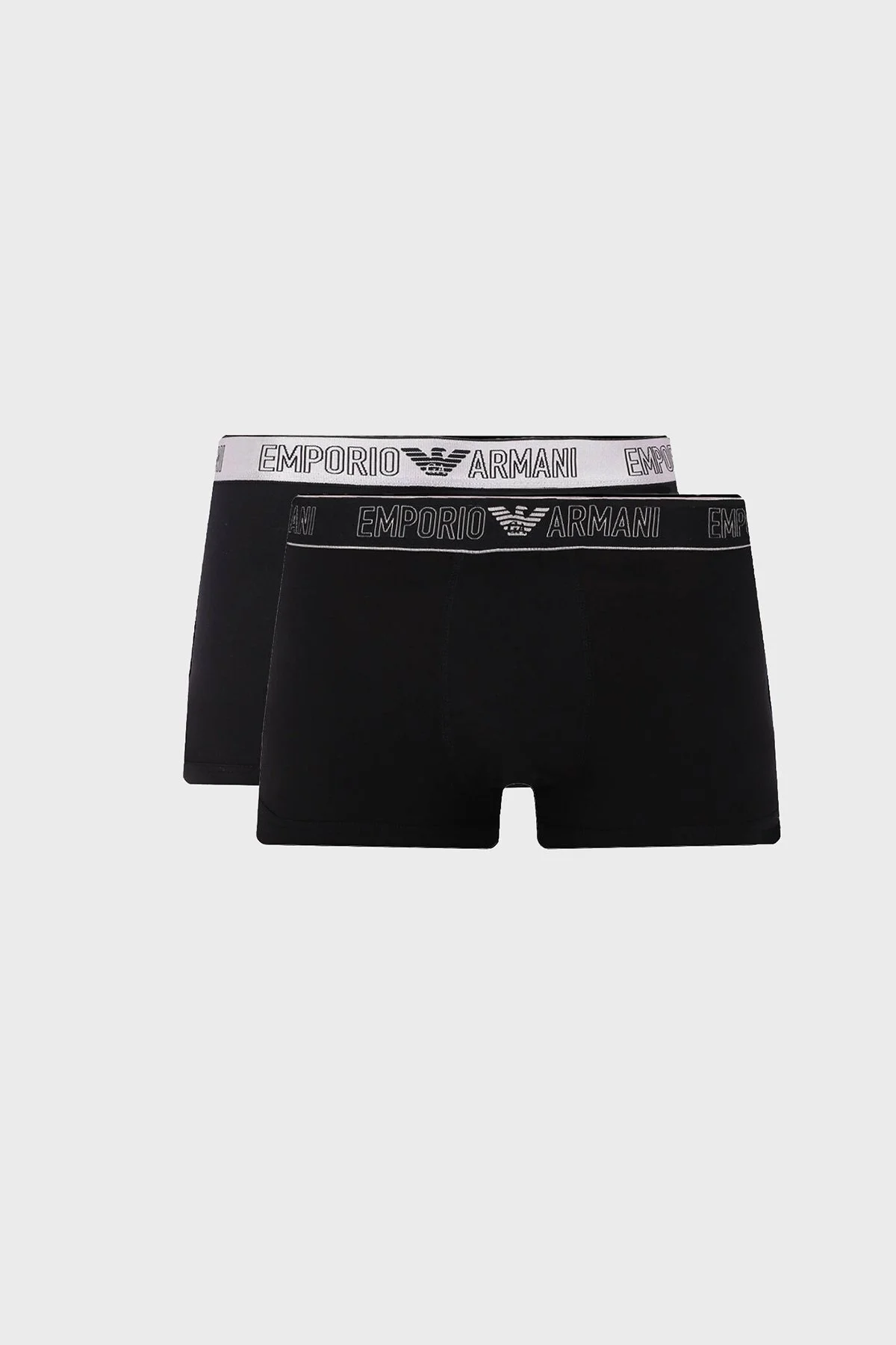 Emporio Armani Pamuklu Esnek 2 Pack Erkek Boxer 111210 3F598 23820 SİYAH - 1