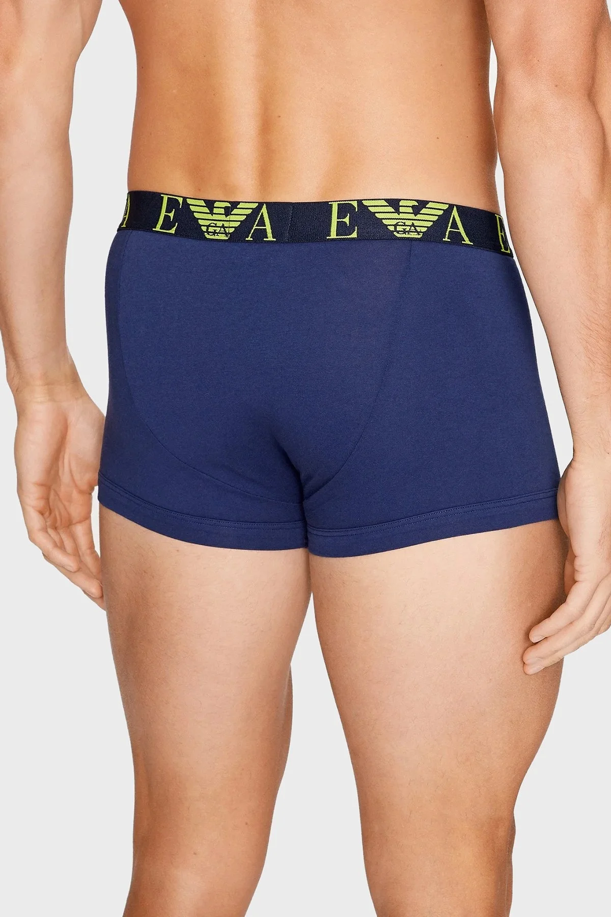 Emporio Armani Pamuklu Esnek 3 Pack Erkek Boxer 111357 3F715 09151 Tarçın-Yeşil-Lacivert - 4