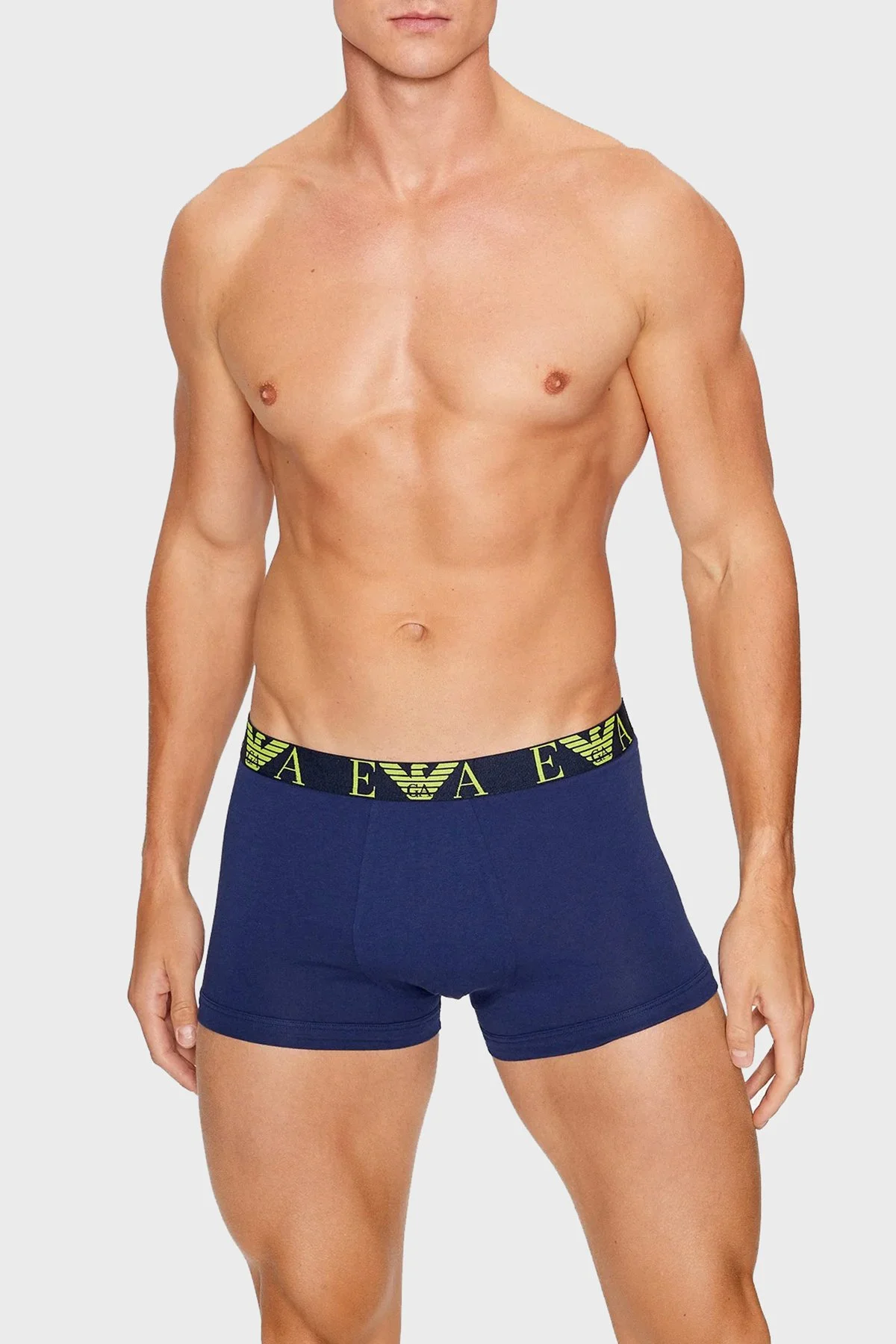 Emporio Armani Pamuklu Esnek 3 Pack Erkek Boxer 111357 3F715 09151 Tarçın-Yeşil-Lacivert - 3
