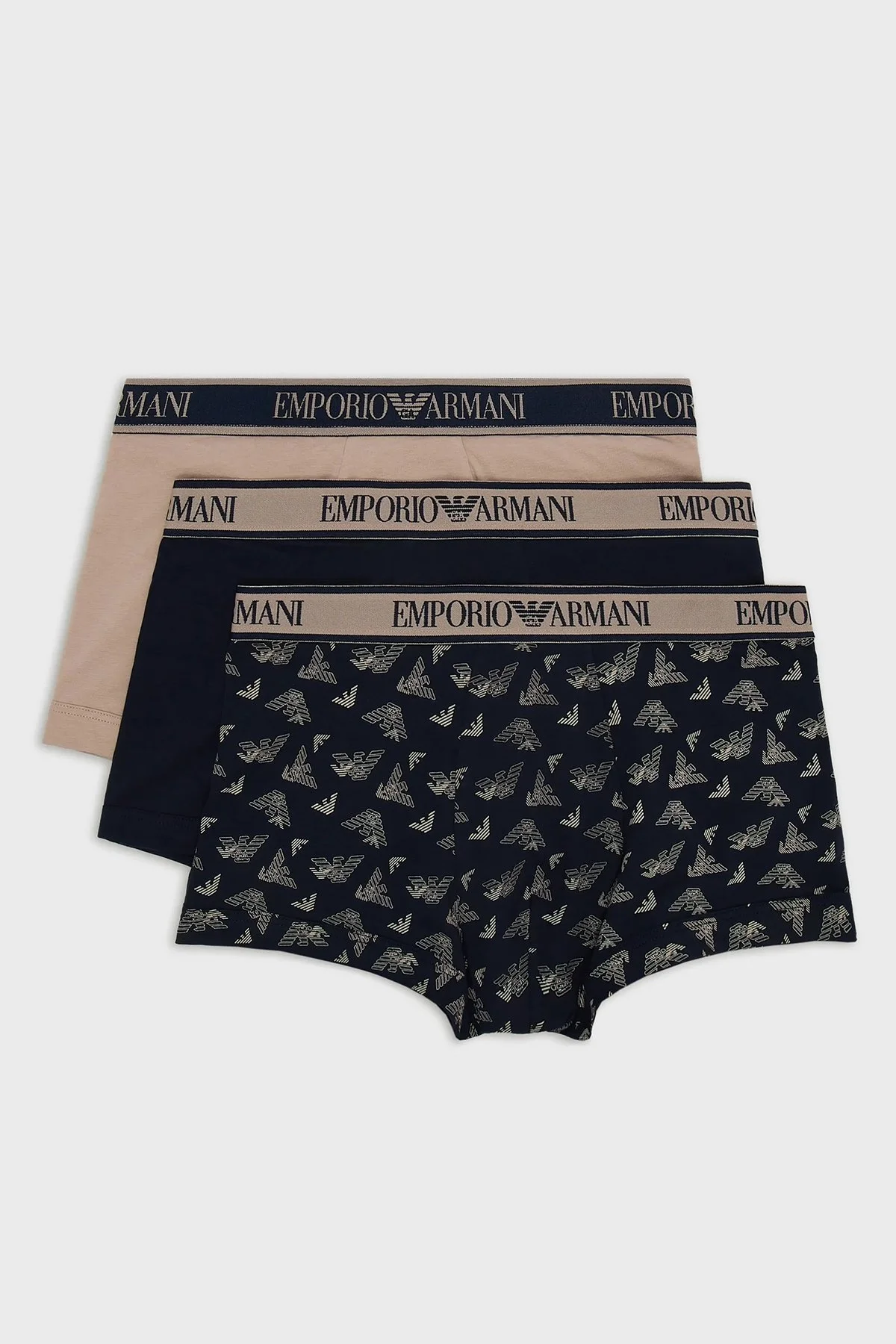 Emporio Armani Pamuklu Esnek 3 Pack Erkek Boxer 111357 3F717 11250 YEŞİL - 1