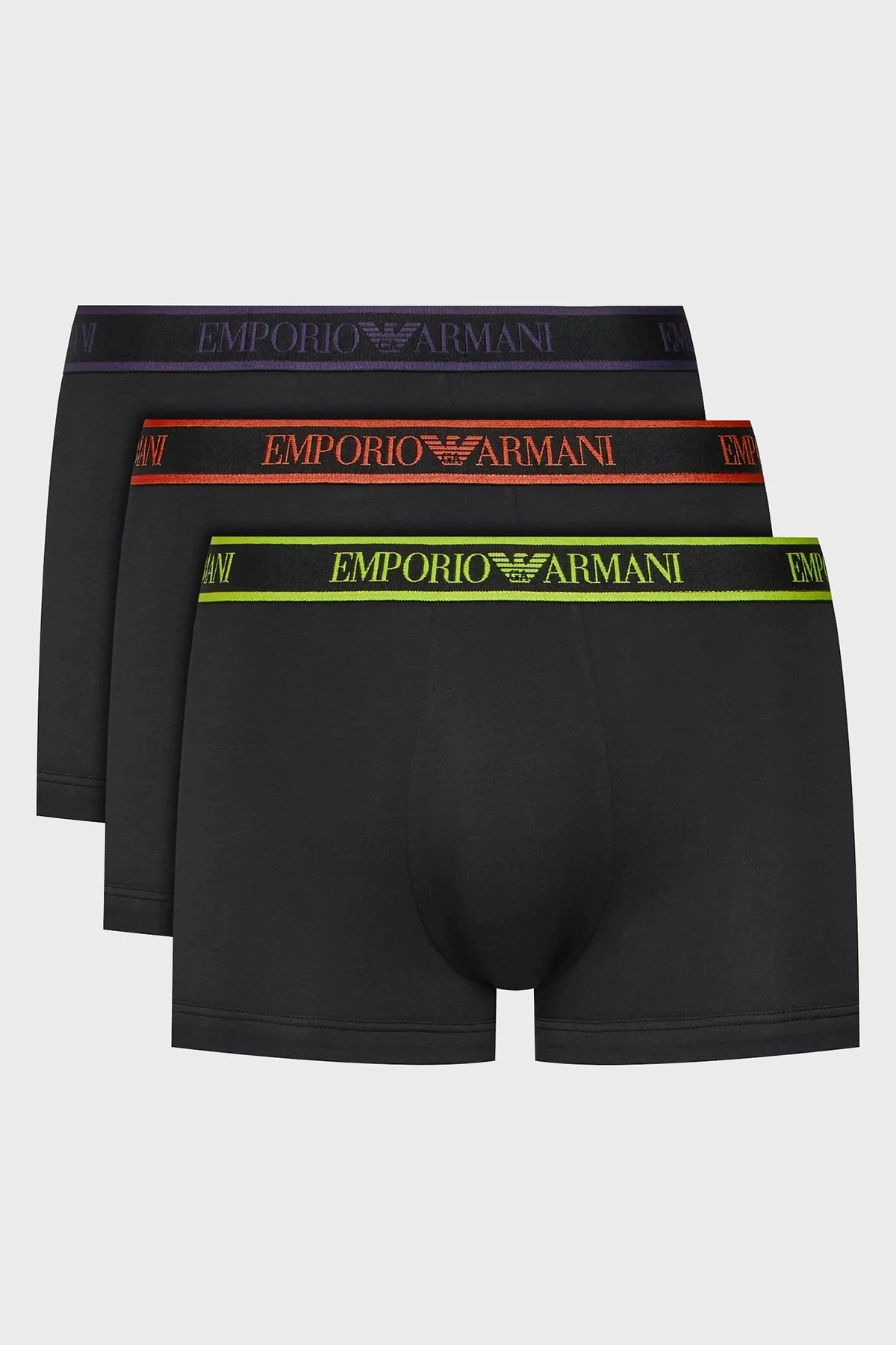 Emporio Armani Pamuklu Esnek 3 Pack Erkek Boxer 111357 3F717 29821 SİYAH - 1