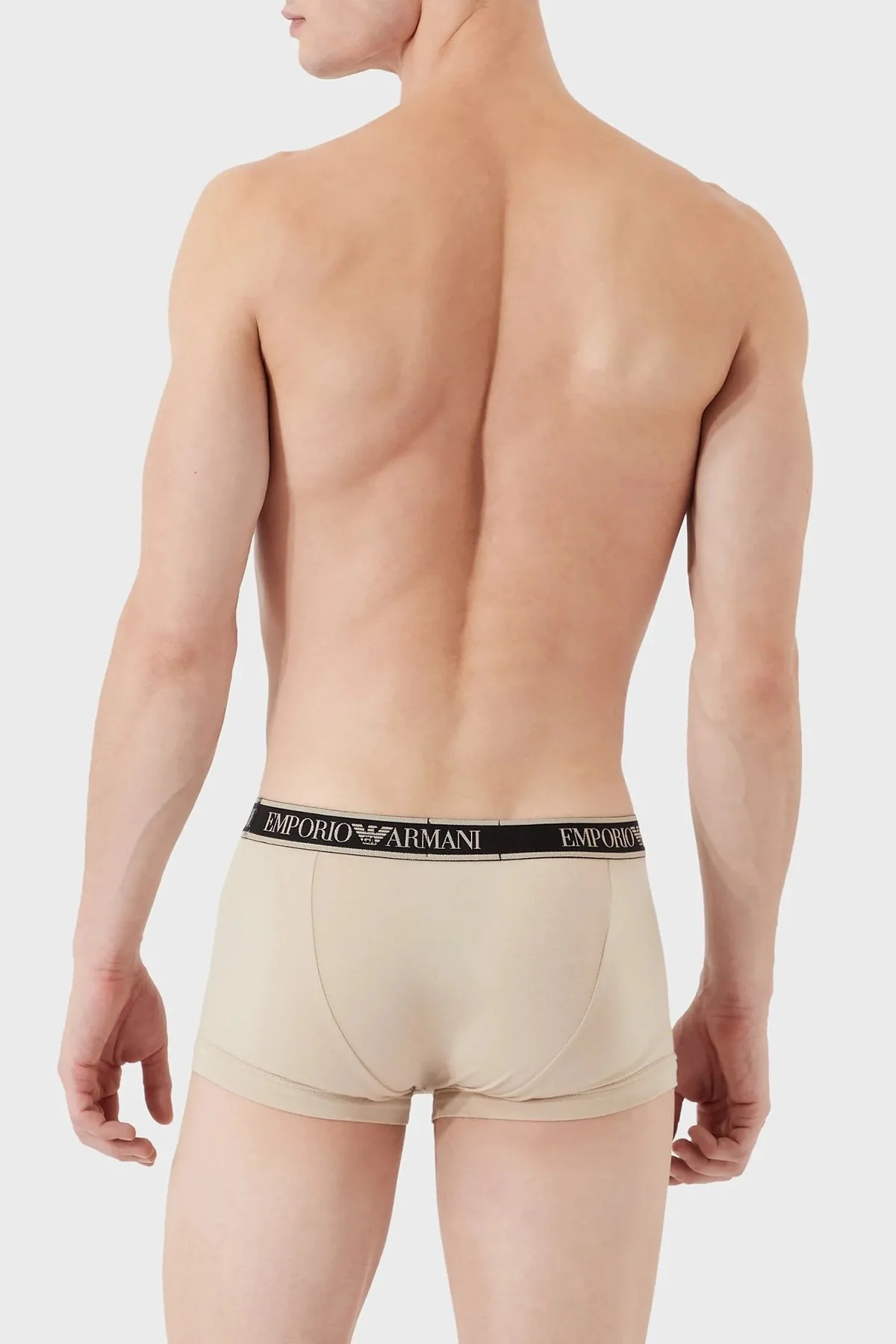 Emporio Armani Pamuklu Esnek 3 Pack Erkek Boxer 111357 3R717 24321 SİYAH-BEJ - 3