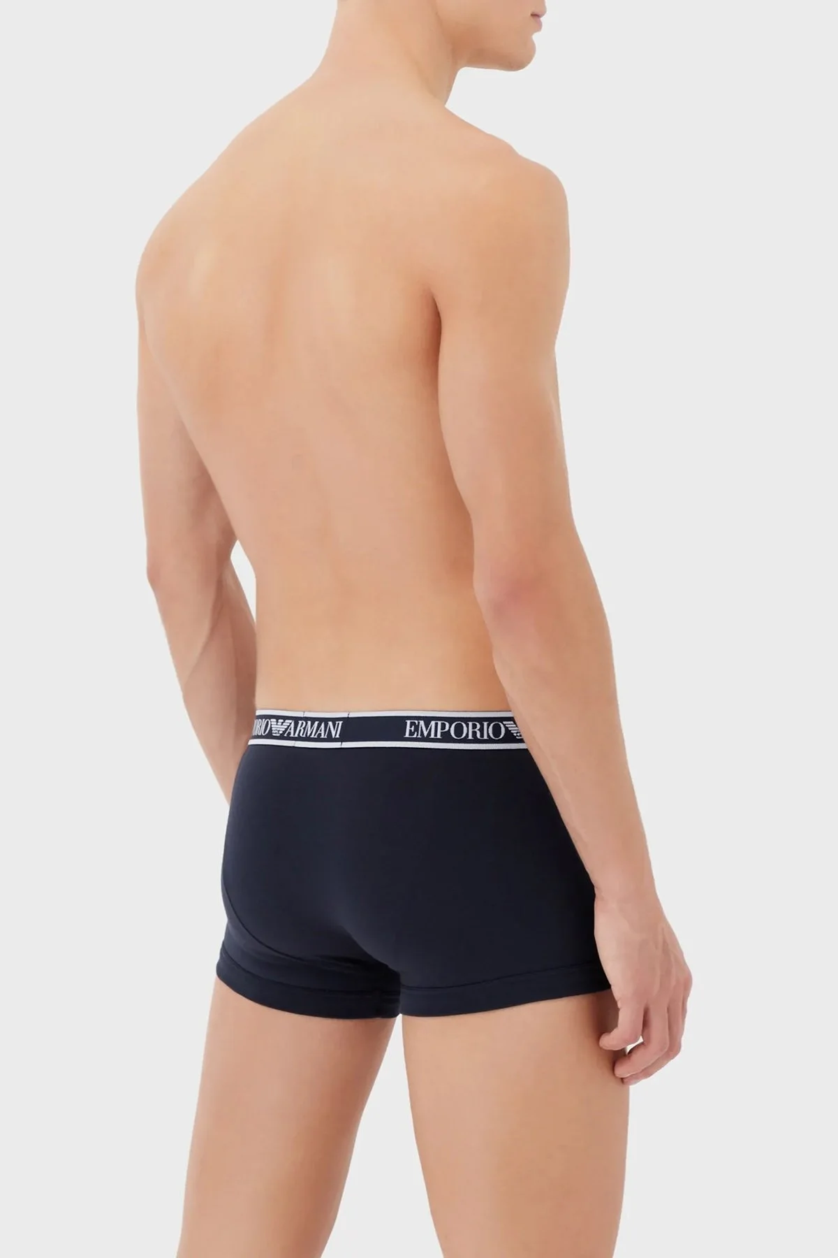 Emporio Armani Pamuklu Esnek 3 Pack Erkek Boxer 111357 3R717 50536 Lacivert-Gri-Haki - 3