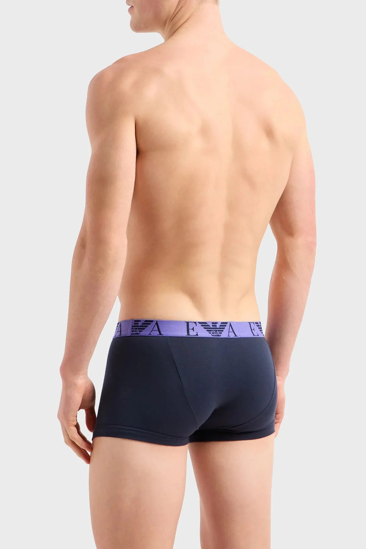 Emporio Armani Pamuklu Esnek 3 Pack Erkek Boxer 111357 4R715 70435 Turuncu-Mor-Yeşil - 3