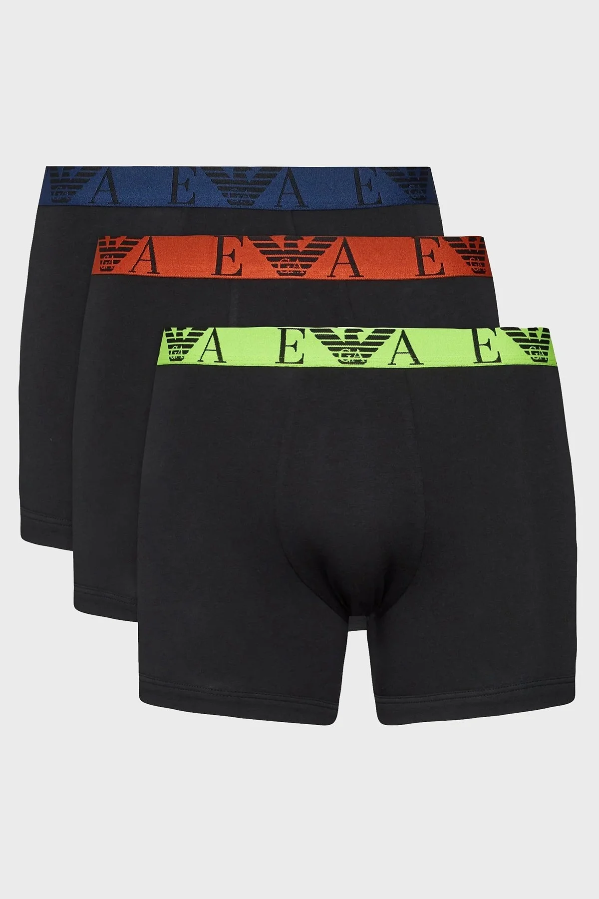 Emporio Armani Pamuklu Esnek 3 Pack Erkek Boxer 111473 3F715 73320 SİYAH - 1