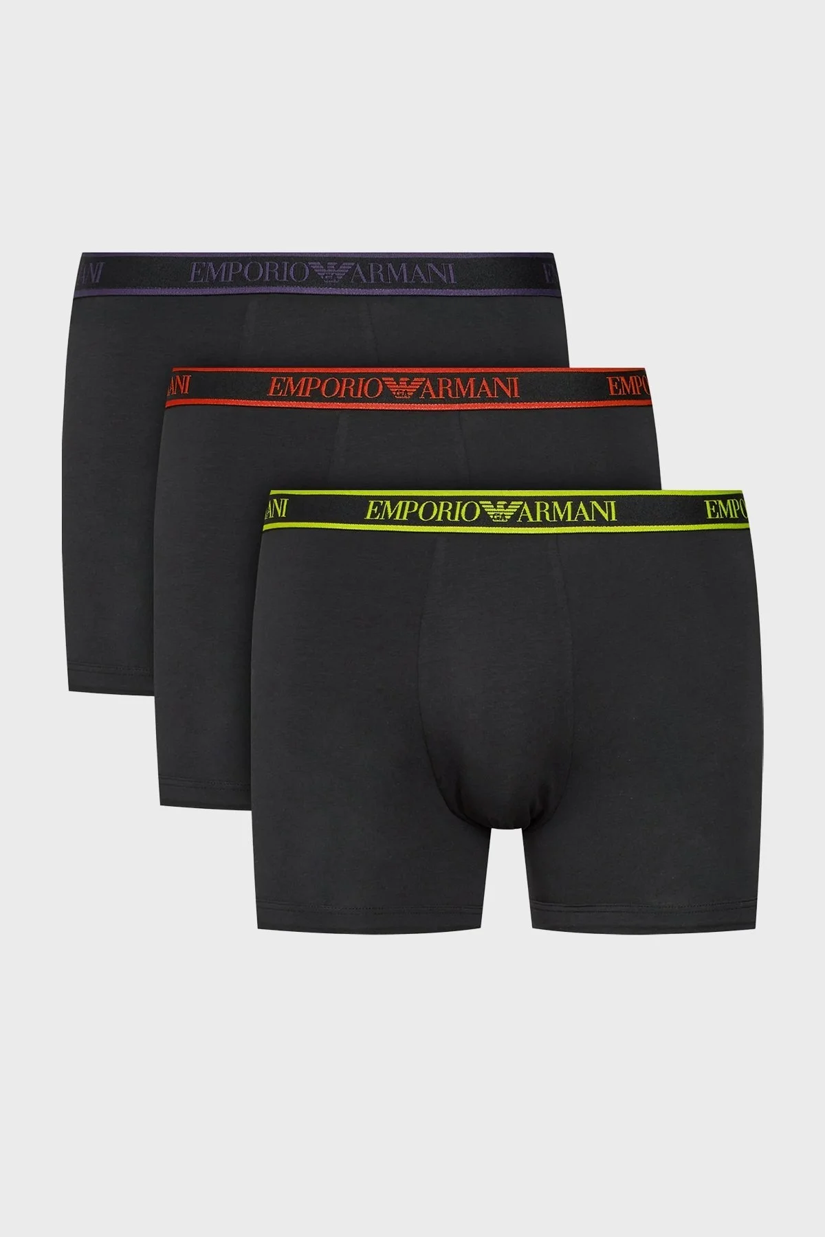 Emporio Armani Pamuklu Esnek 3 Pack Erkek Boxer 111473 3F717 29821 SİYAH - 1