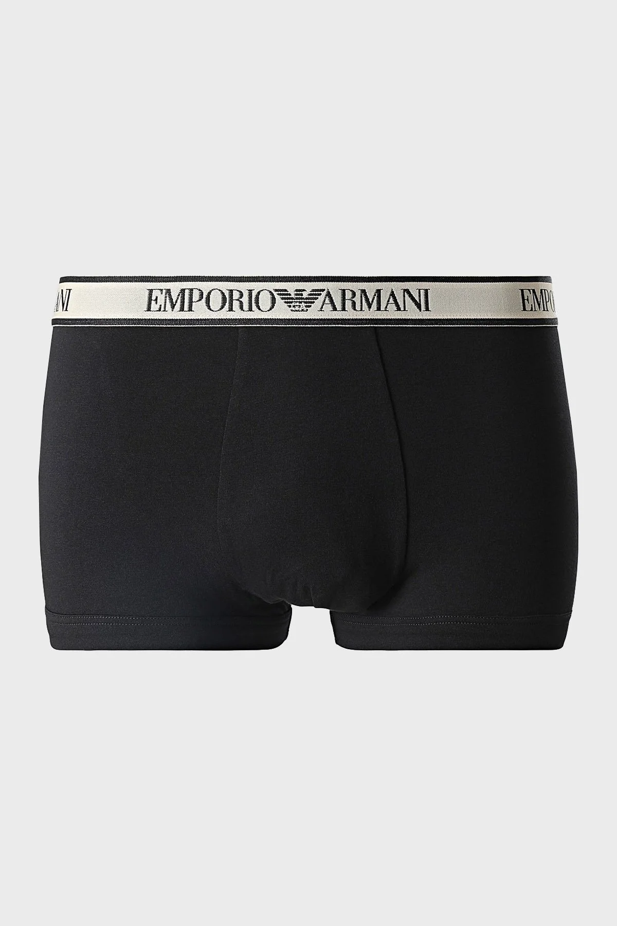Emporio Armani Pamuklu Esnek 3 Pack Erkek Boxer 111473 3R717 24321 Siyah-Bej-Siyah - 2