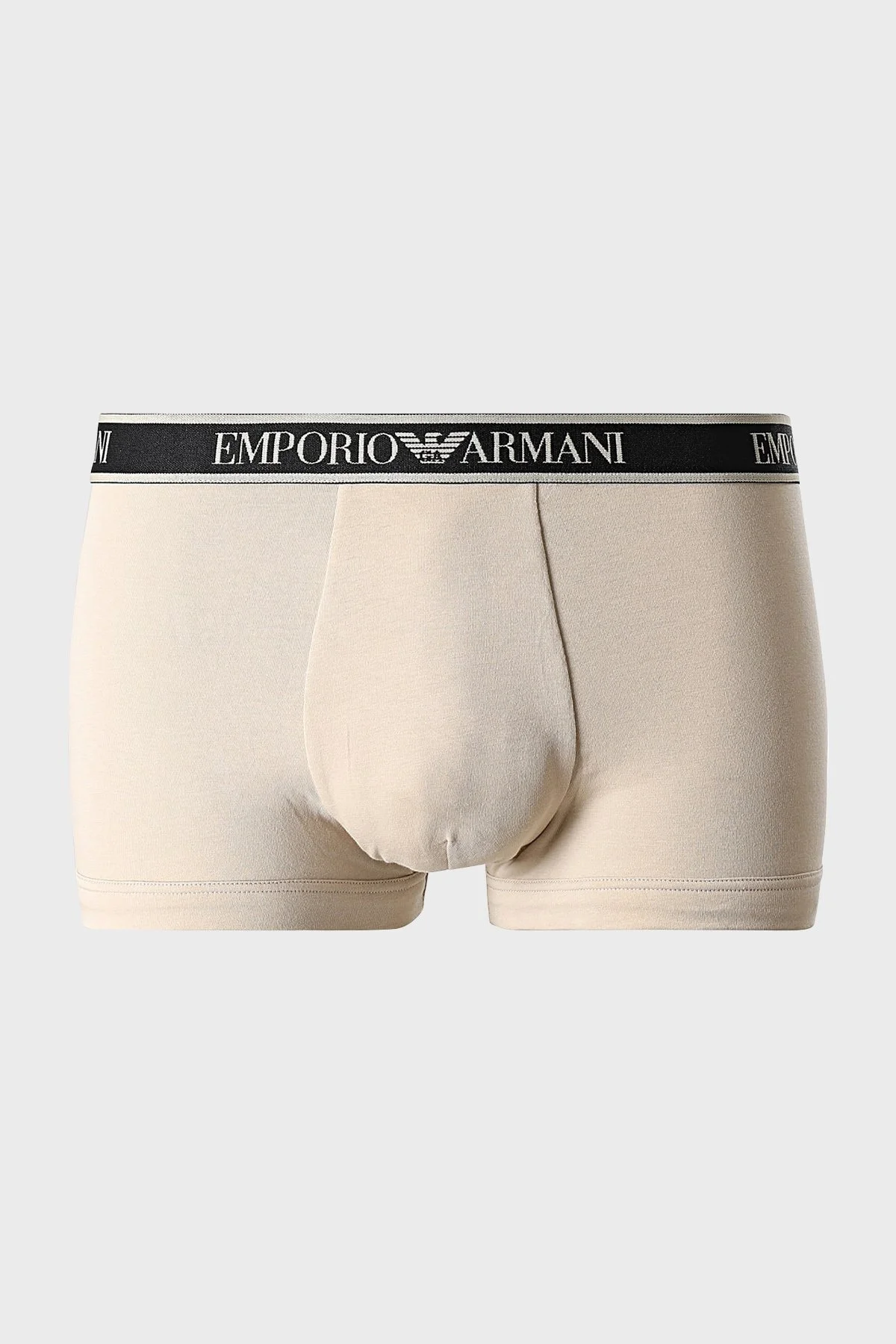Emporio Armani Pamuklu Esnek 3 Pack Erkek Boxer 111473 3R717 24321 Siyah-Bej-Siyah - 3