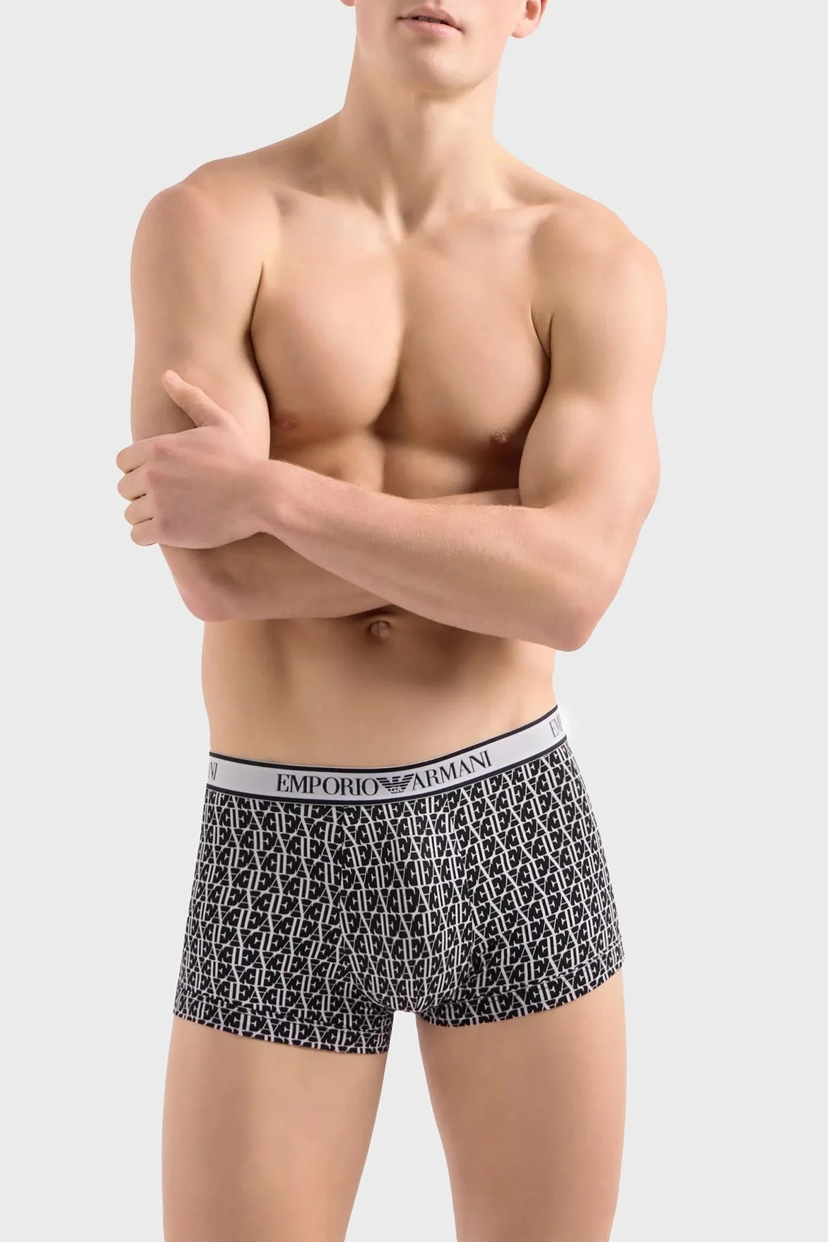Emporio Armani Pamuklu Esnek 3 Pack Erkek Boxer 112130 4R717 35421 SİYAH - 2
