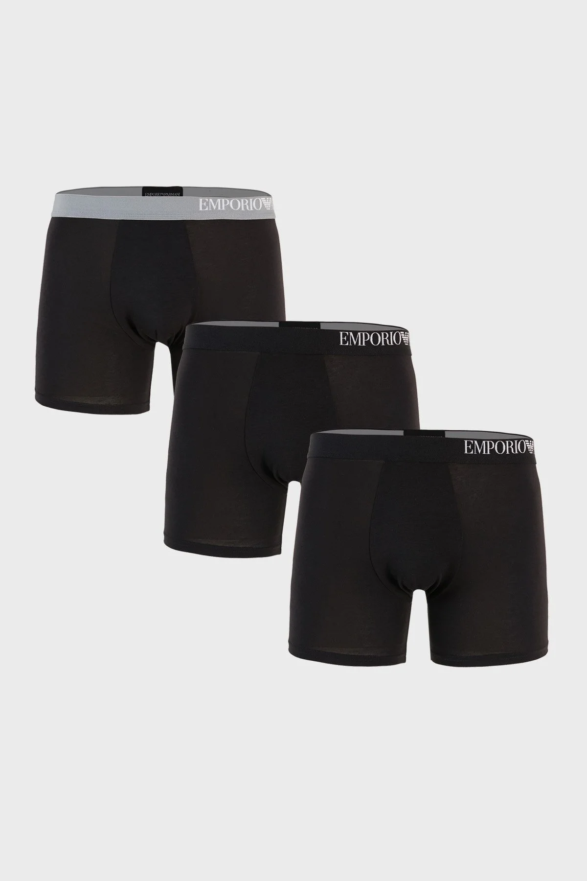 Emporio Armani Pamuklu Esnek Konforlu 3 Pack Erkek Boxer 111473 3R728 73320 SİYAH - 1