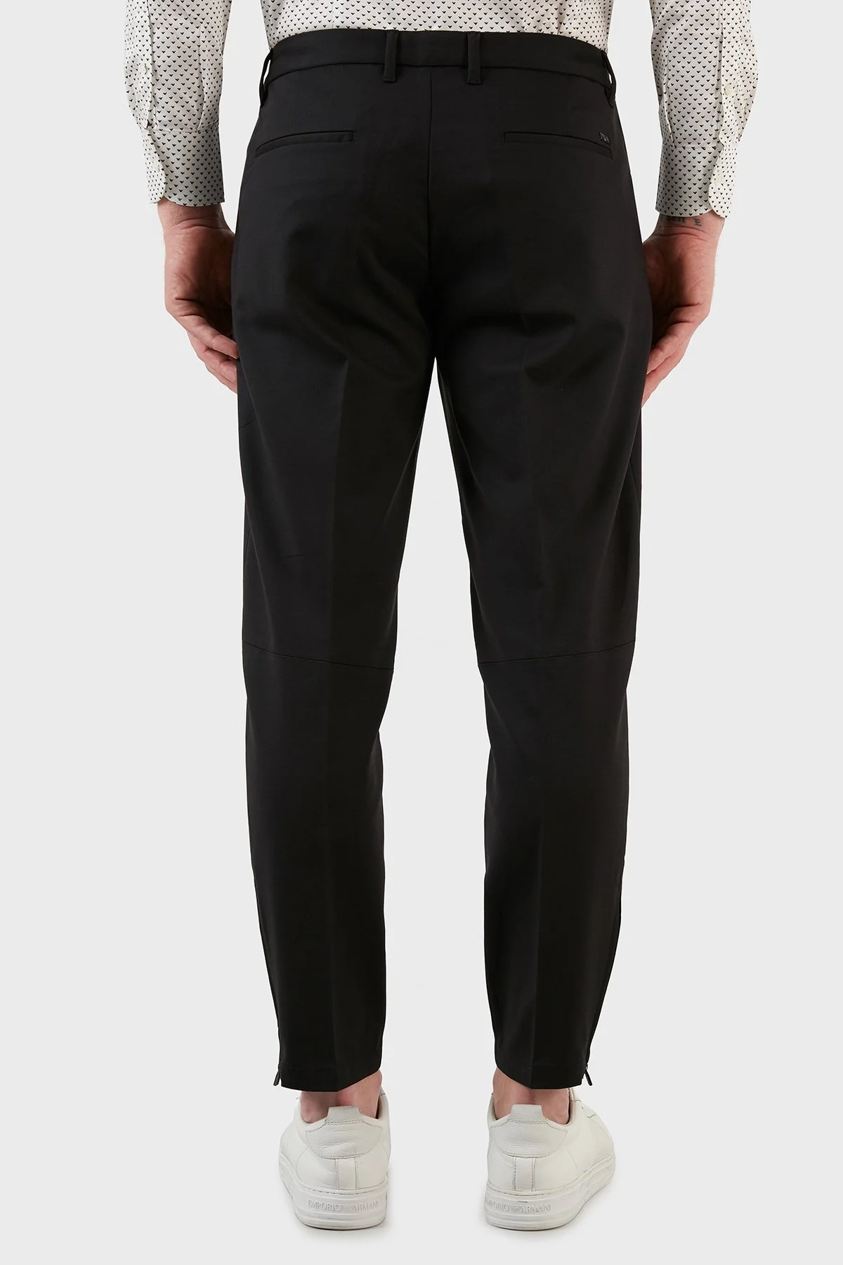 Emporio Armani Pamuklu Fermuar Detaylı Jogger Erkek Pantolon 3L1P75 1NBKZ 0999 SİYAH - 3