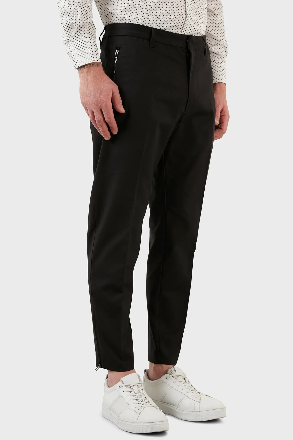 Emporio Armani Pamuklu Fermuar Detaylı Jogger Erkek Pantolon 3L1P75 1NBKZ 0999 SİYAH - 6