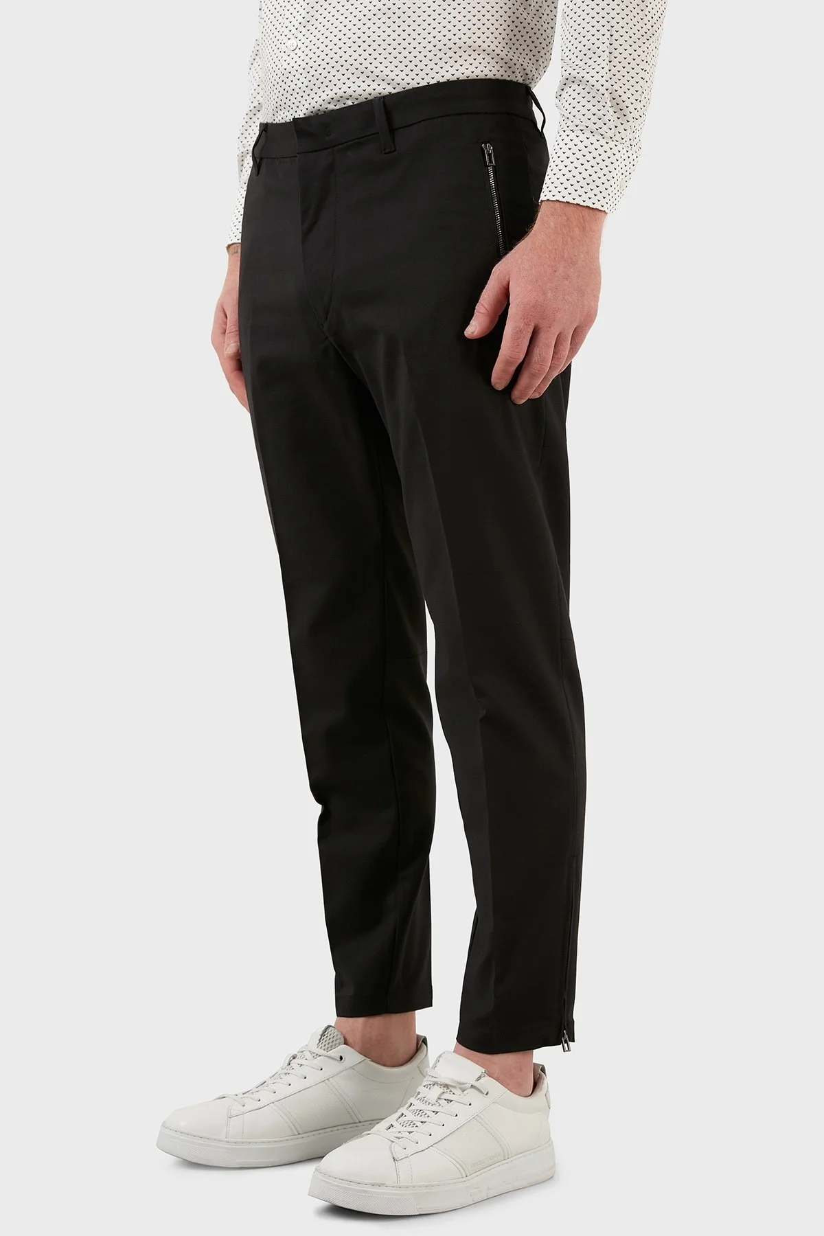 Emporio Armani Pamuklu Fermuar Detaylı Jogger Erkek Pantolon 3L1P75 1NBKZ 0999 SİYAH - 7