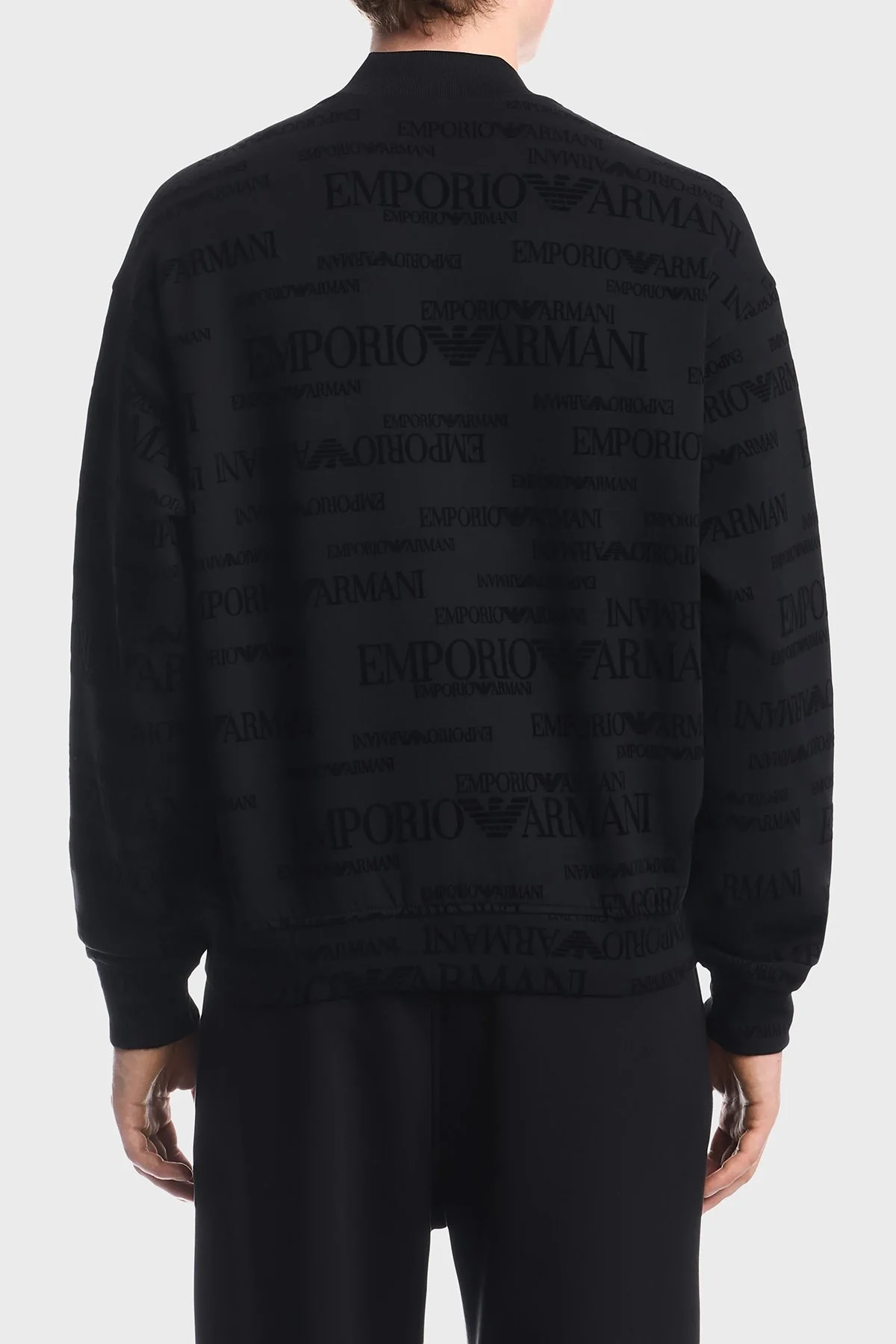 Emporio Armani Pamuklu Fermuarlı Regular Erkek Sweat EM006881 AF10013 FC376 Siyah - 3