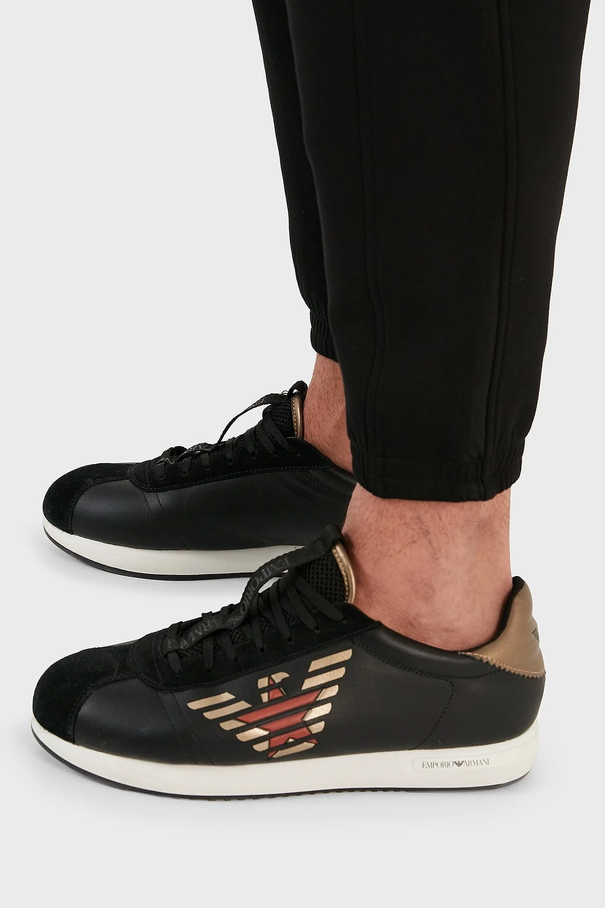 Emporio Armani Pamuklu İpli Fermuar Cepli Regular Fit Jogger Spor Erkek Pantolon 6R1PU4 1JHSZ 0999 SİYAH - 6