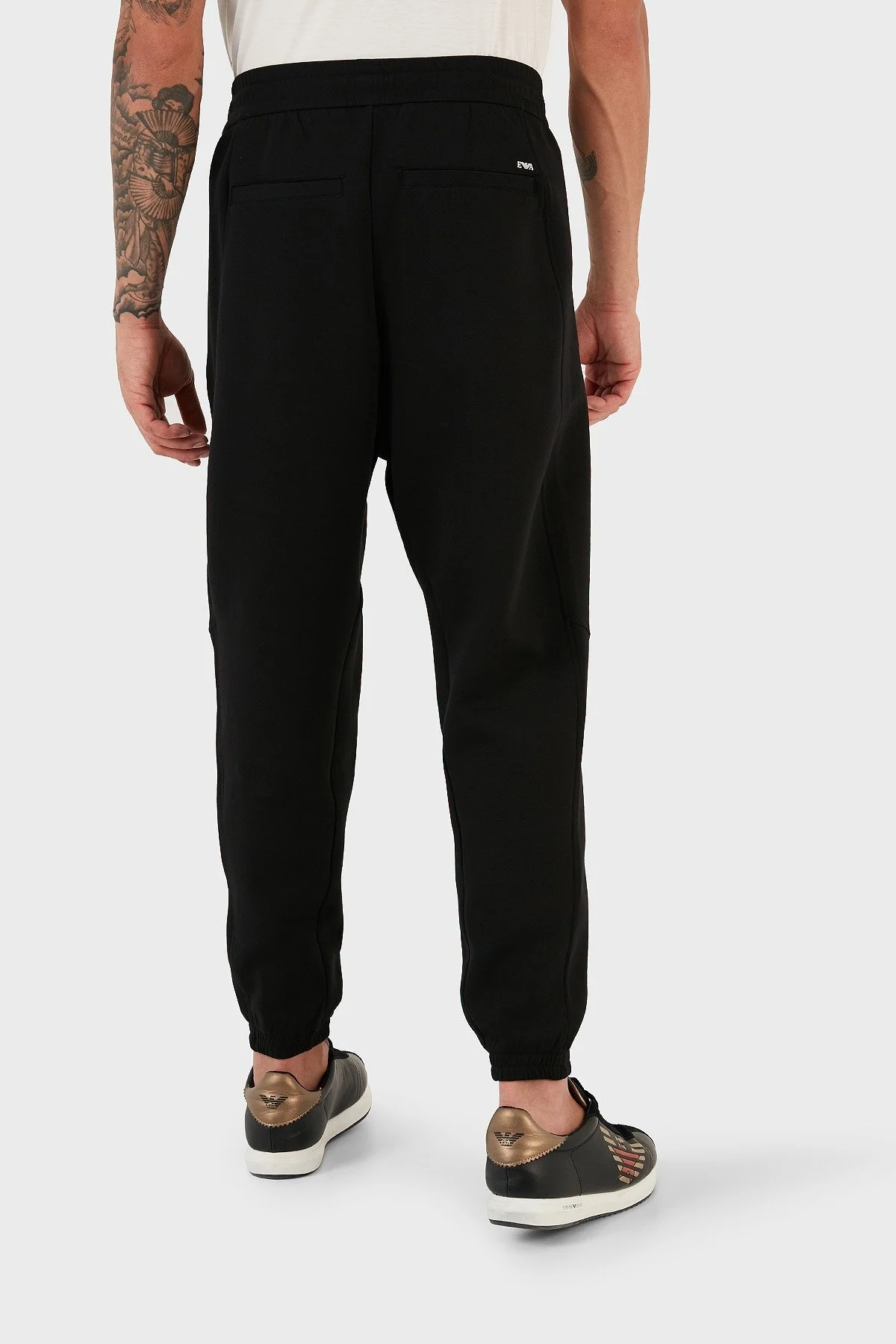 Emporio Armani Pamuklu İpli Fermuar Cepli Regular Fit Jogger Spor Erkek Pantolon 6R1PU4 1JHSZ 0999 SİYAH - 7