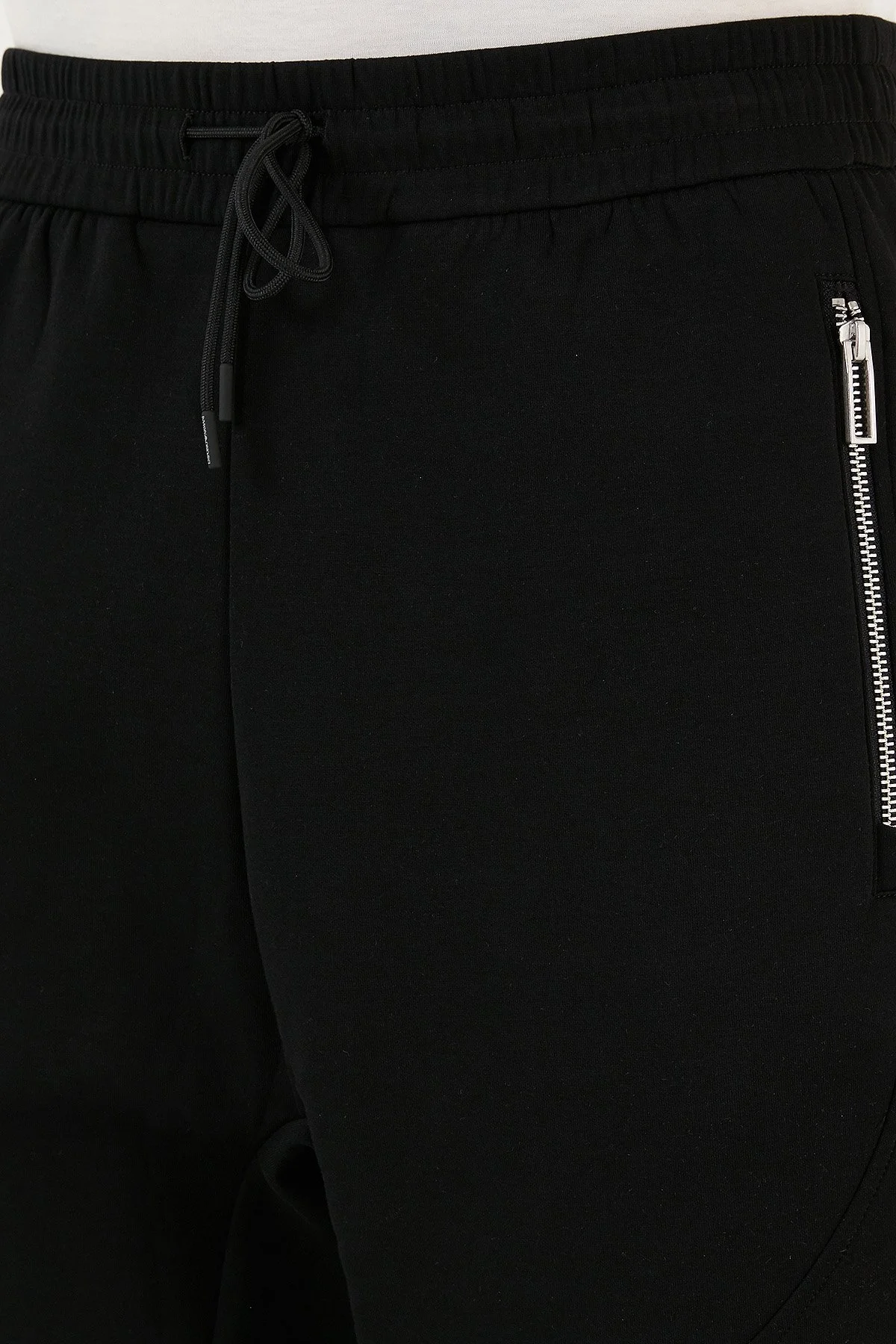 Emporio Armani Pamuklu İpli Fermuar Cepli Regular Fit Jogger Spor Erkek Pantolon 6R1PU4 1JHSZ 0999 SİYAH - 8