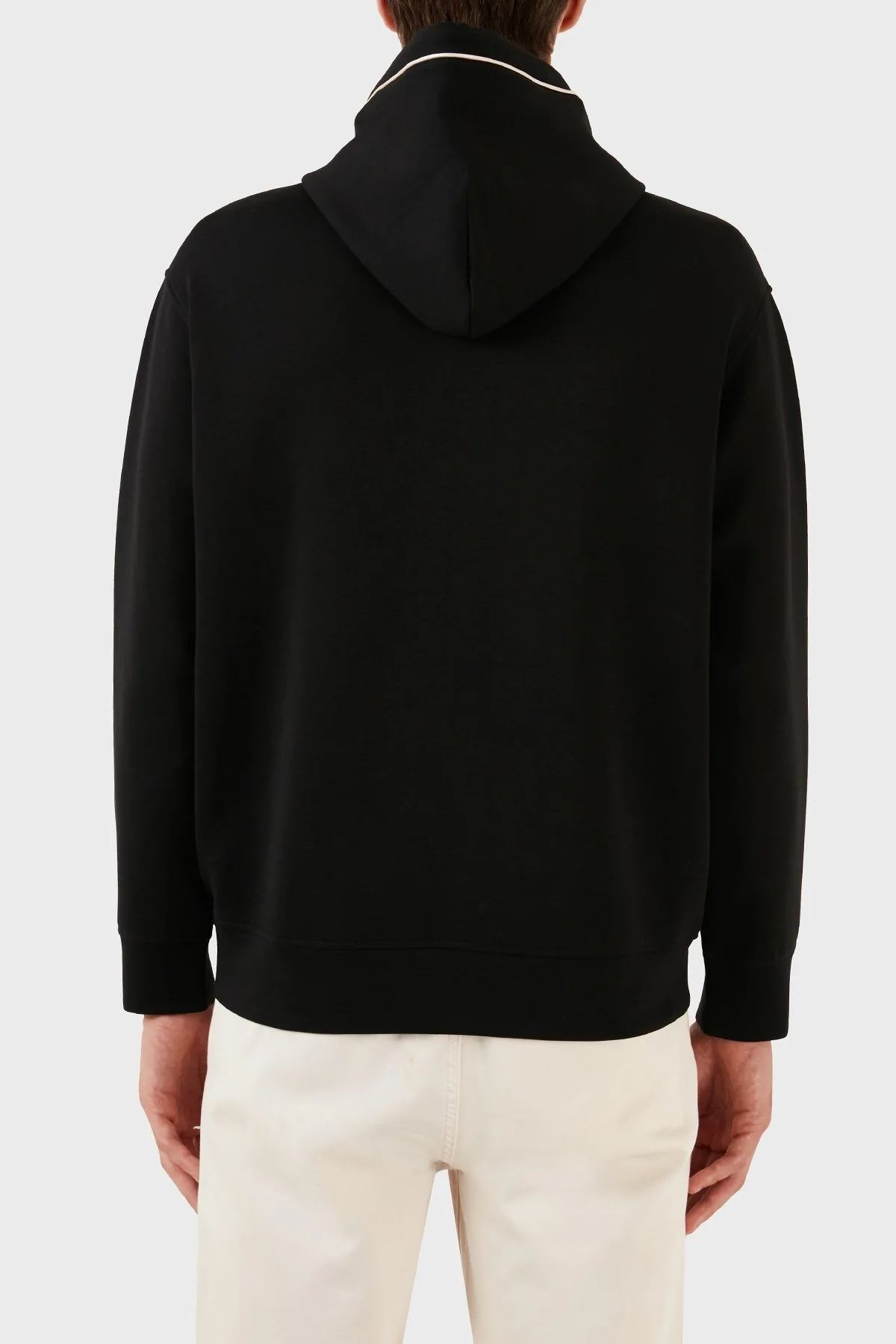 Emporio Armani Pamuklu Kapüşonlu Nakışlı Logo Baskılı Regular Fit Erkek Sweat 6R1ME5 1JHSZ 00A2 SİYAH - 2