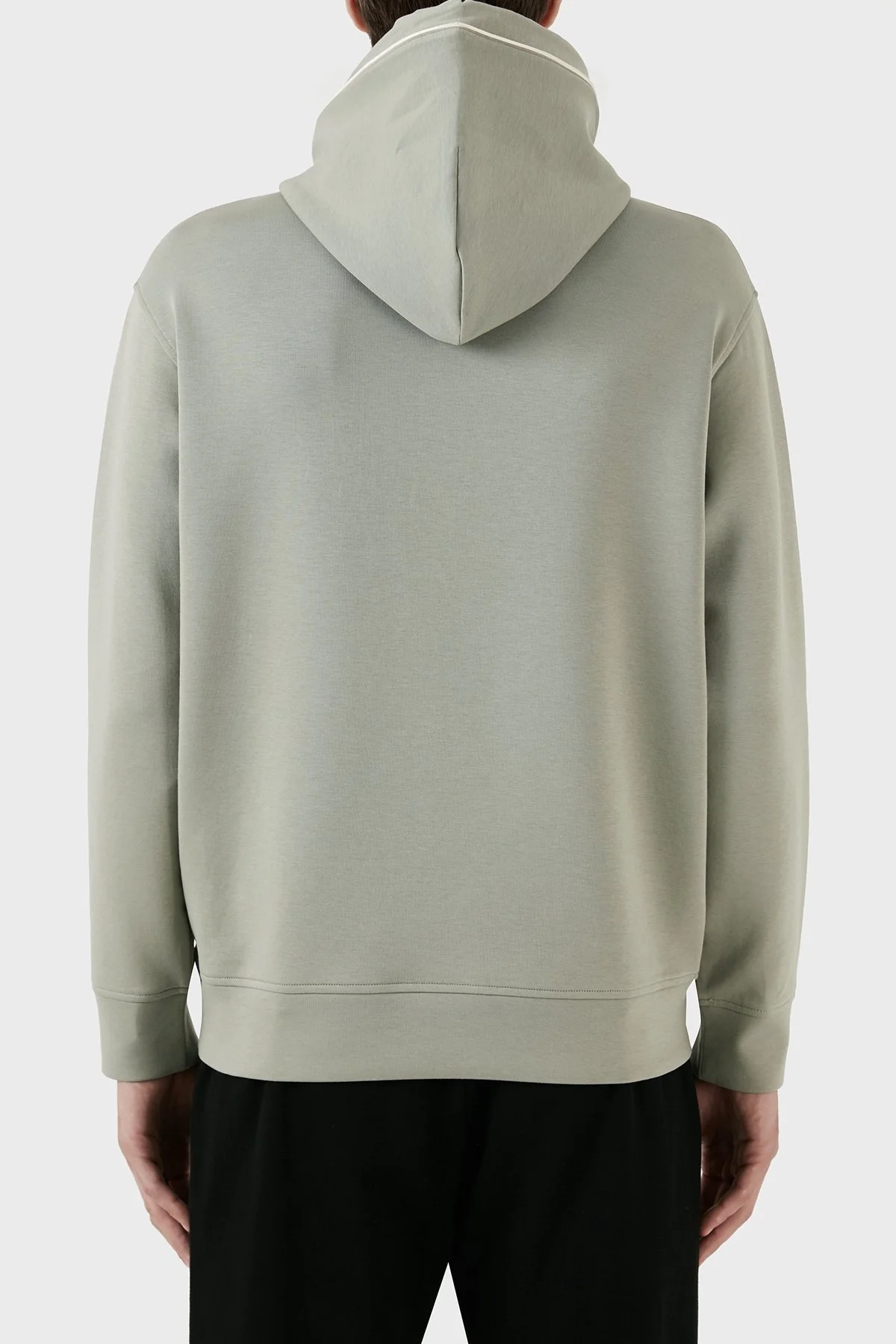 Emporio Armani Pamuklu Kapüşonlu Nakışlı Logo Baskılı Regular Fit Erkek Sweat 6R1ME5 1JHSZ 05B6 MİNT - 2