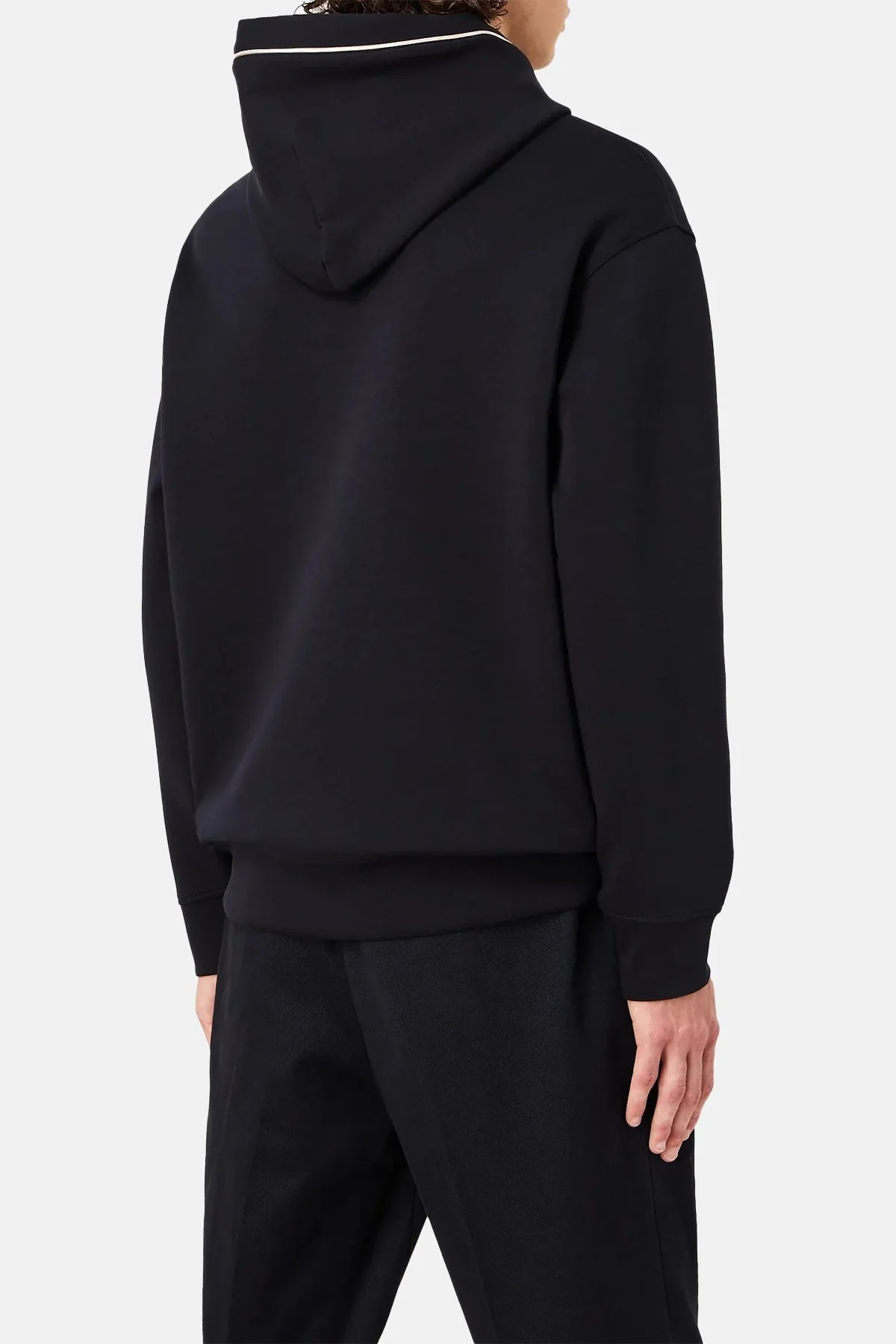 Emporio Armani Pamuklu Kapüşonlu Nakışlı Logo Baskılı Regular Fit Erkek Sweat 6R1ME5 1JHSZ 09Q5 LACİVERT - 2