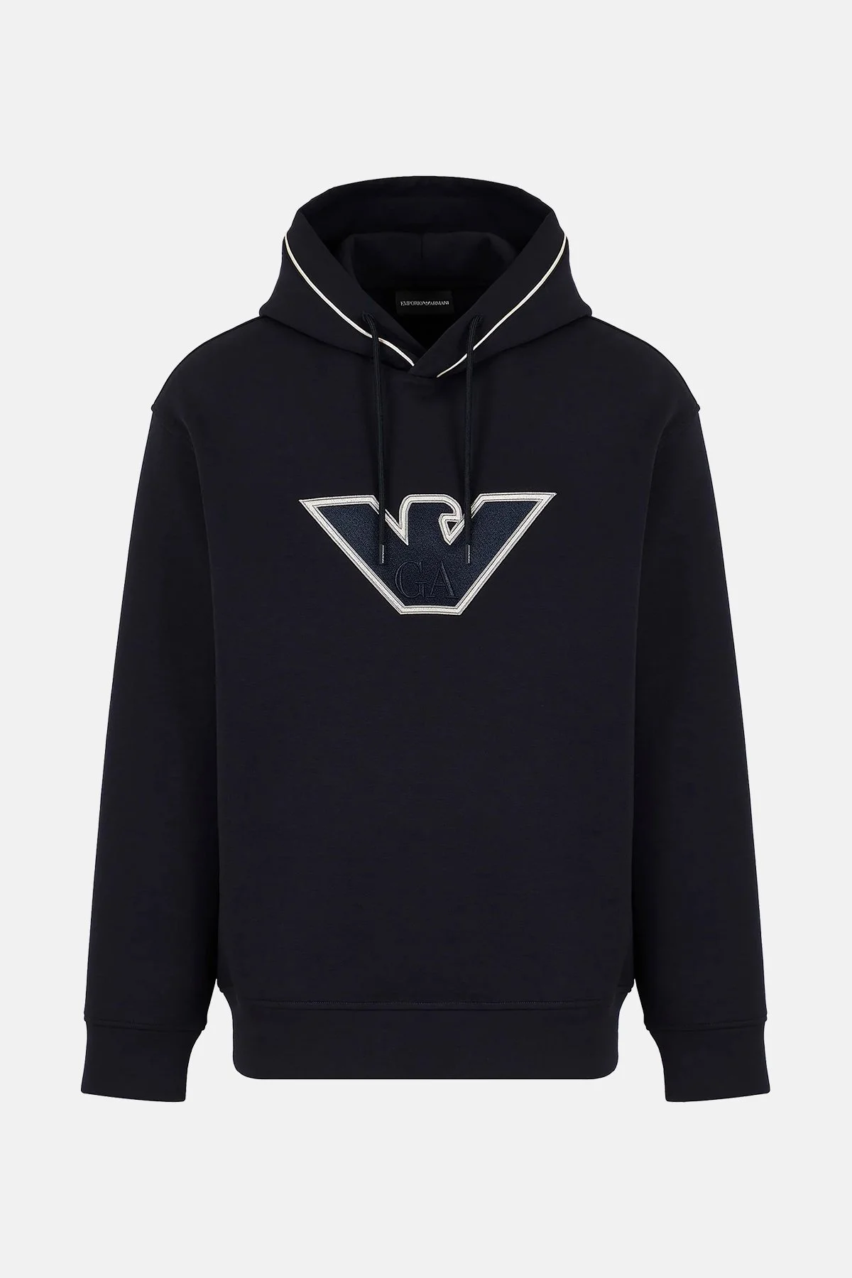 Emporio Armani Pamuklu Kapüşonlu Nakışlı Logo Baskılı Regular Fit Erkek Sweat 6R1ME5 1JHSZ 09Q5 LACİVERT - 5