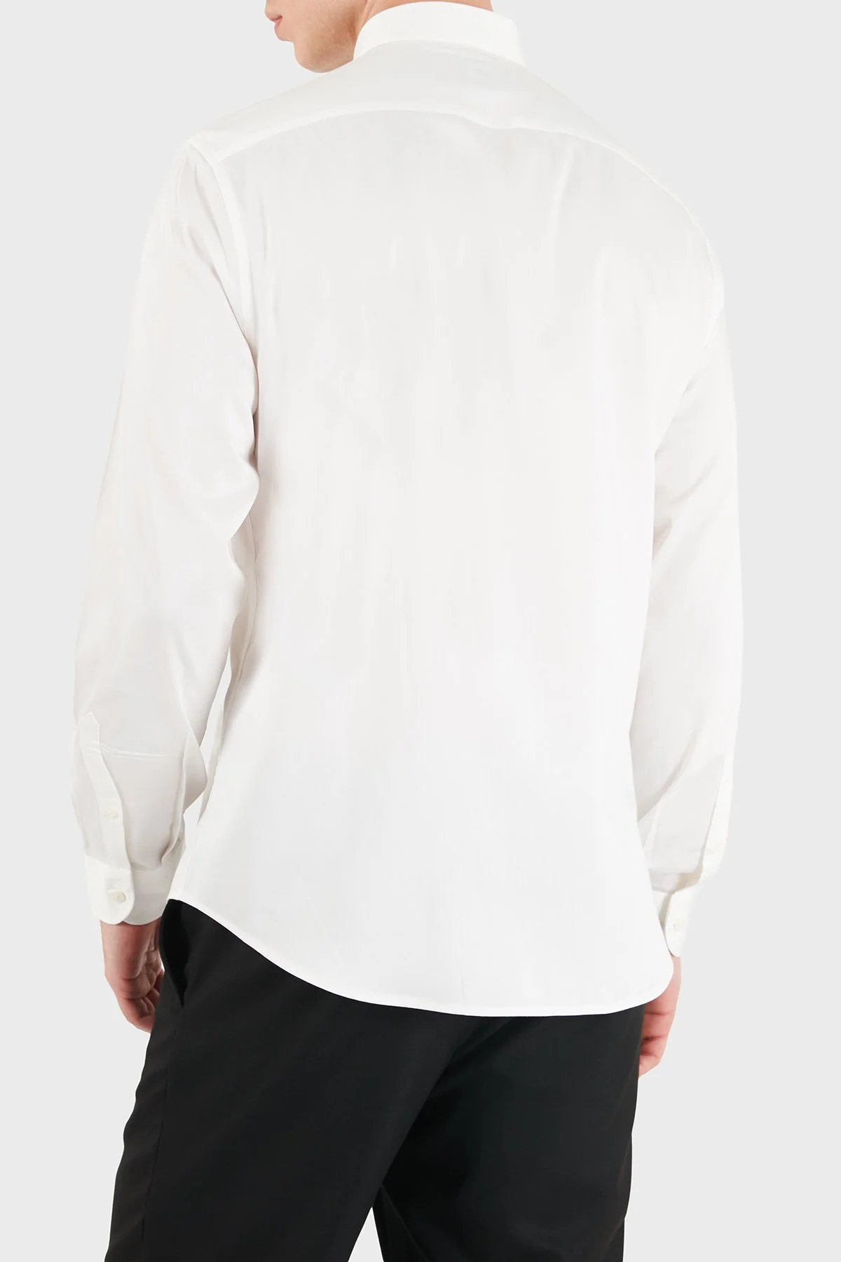 Emporio Armani Pamuklu Klasik Yaka Uzun Kollu Erkek Gömlek EM006705 AF23800 U0002 Beyaz - 3