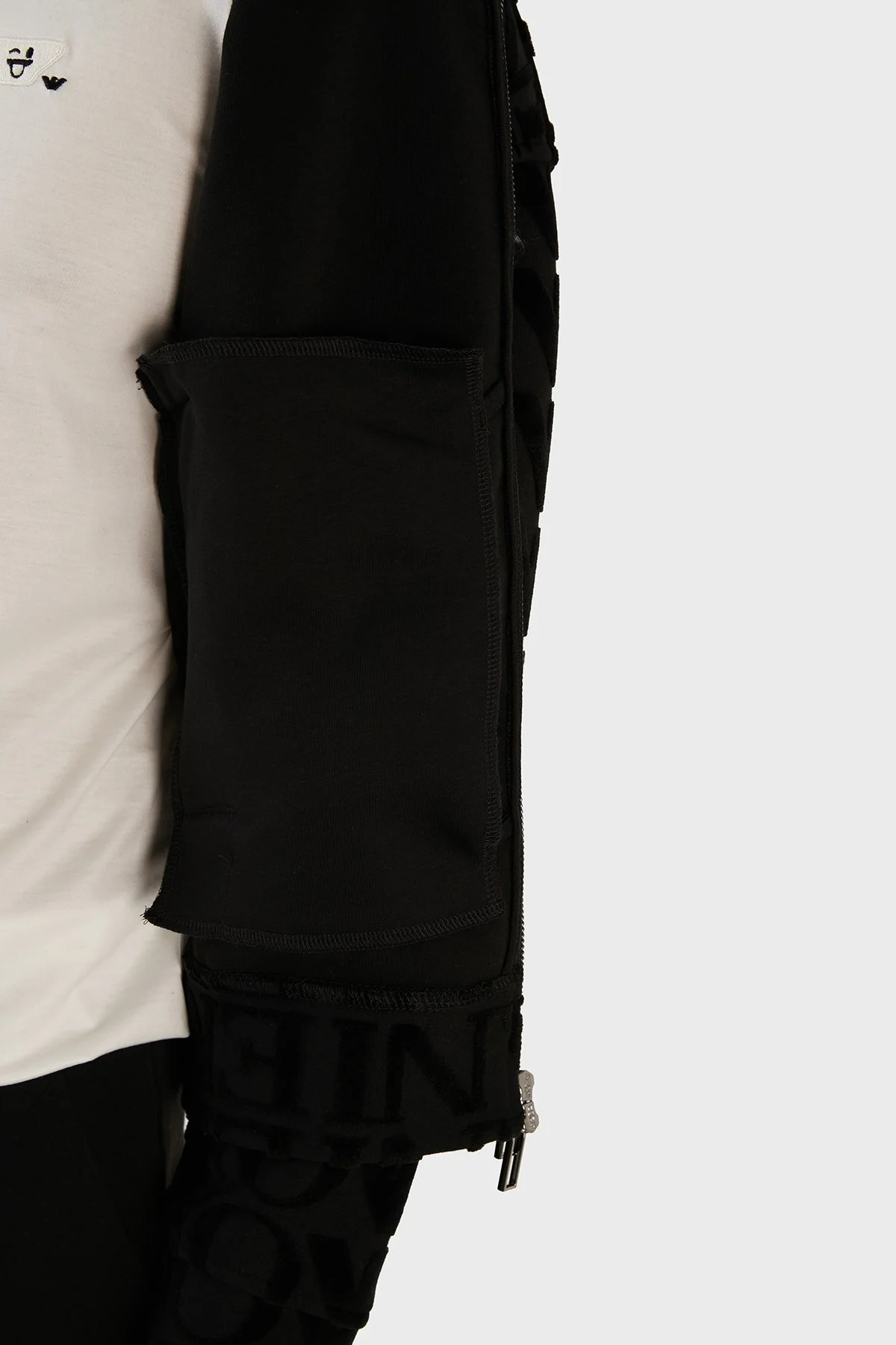 Emporio Armani Pamuklu Logo Detaylı Regular Fit Fermuarlı Dik Yaka Erkek Sweat 6L1MN1 1JIXZ 0999 SİYAH - 6