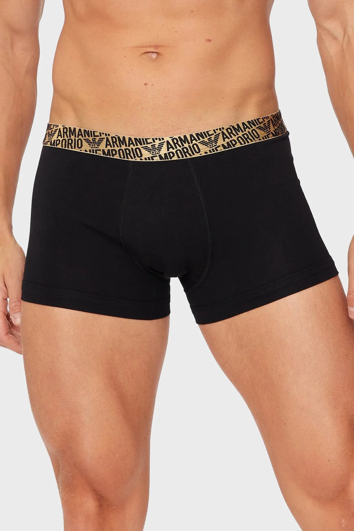 Emporio Armani Pamuklu Logo Lastikli 2 Pack Erkek Boxer 1112104 F5981 7020 SİYAH - 1