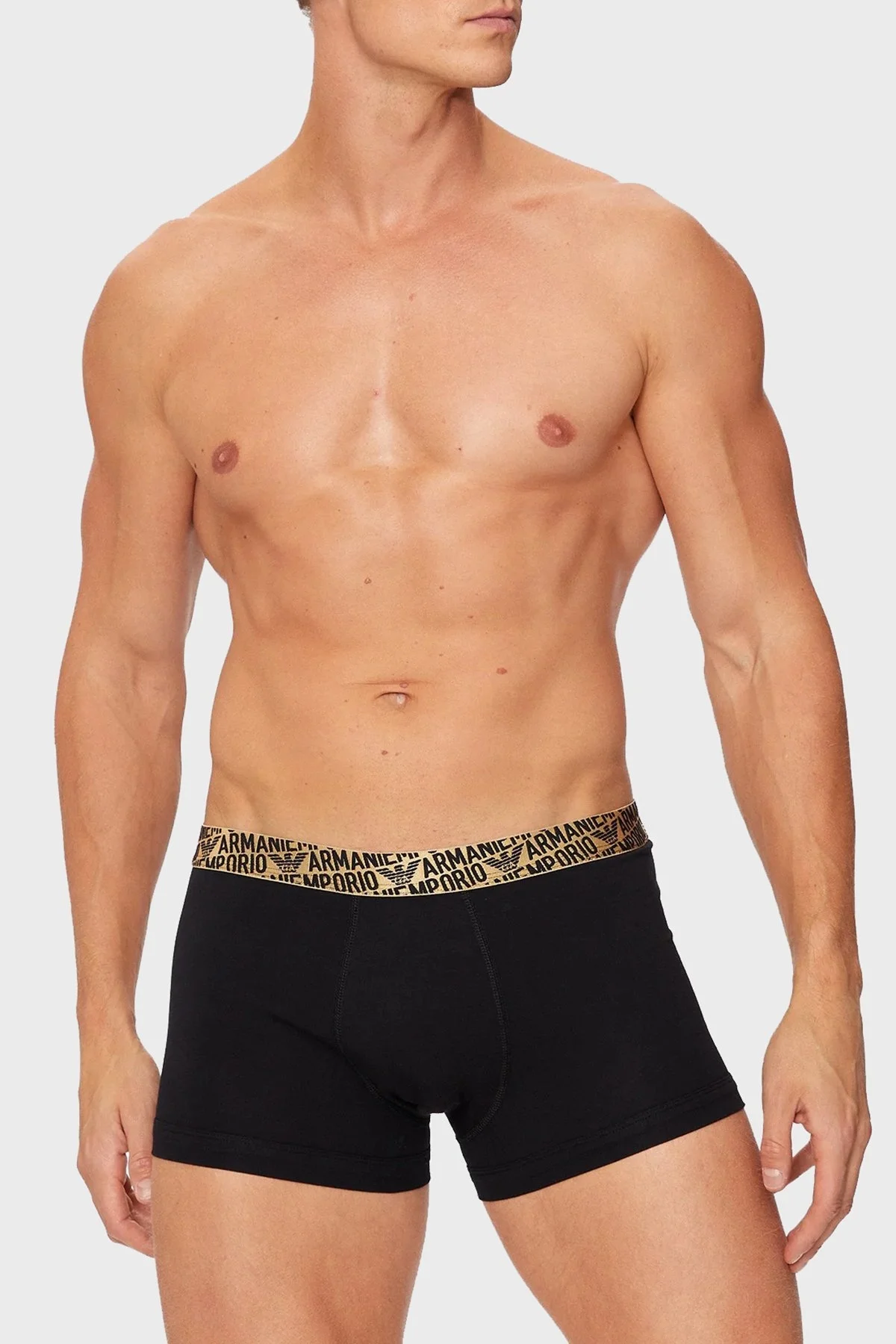 Emporio Armani Pamuklu Logo Lastikli 2 Pack Erkek Boxer 1112104 F5981 7020 SİYAH - 3
