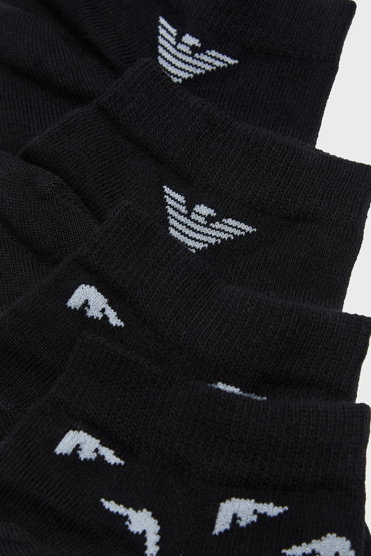 Emporio Armani Pamuklu Logolu 2 Pack Erkek Çorap EM000538 AF20085 MC402 SİYAH - 2