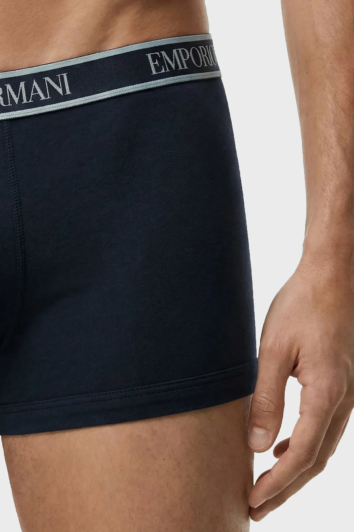 Emporio Armani Pamuklu Logolu 3 Pack Erkek Boxer EM000259 AF20669 MB139 LACİVERT - 4