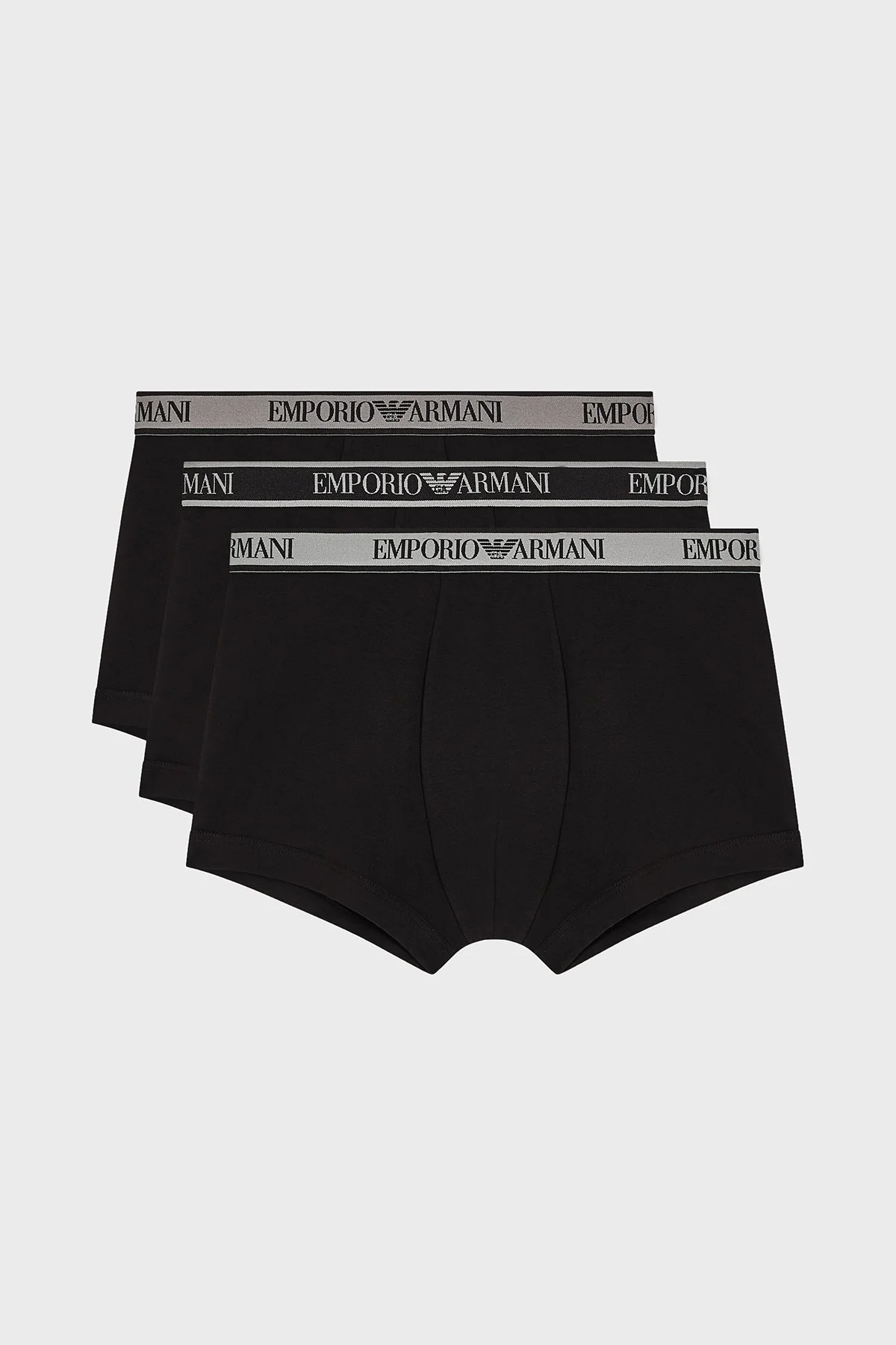 Emporio Armani Pamuklu Logolu 3 Pack Erkek Boxer EM000259 AF20669 MC061 SİYAH - 1