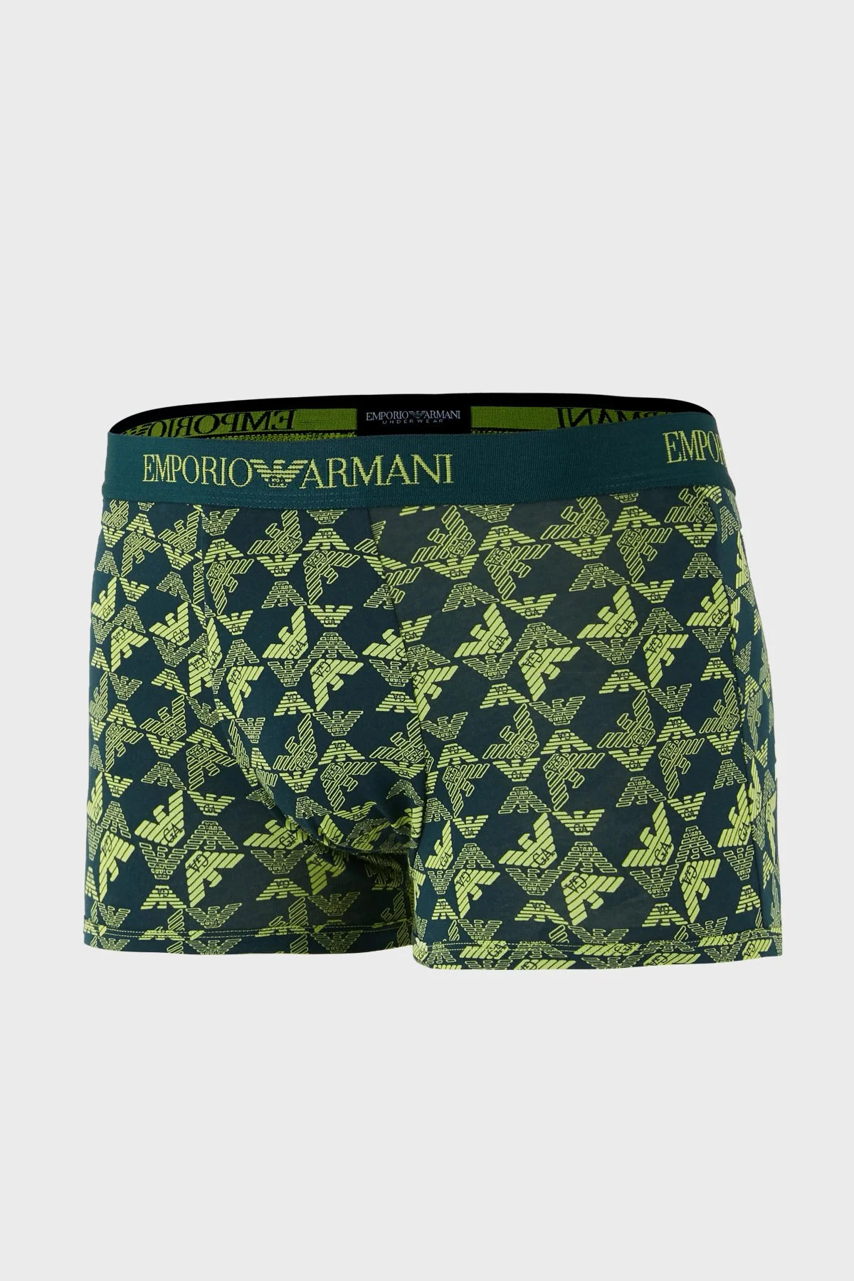 Emporio Armani Pamuklu Logolu 3 Pack Erkek Boxer EM000260 AF10800 MB240 Lacivert-Haki-Yeşil - 5