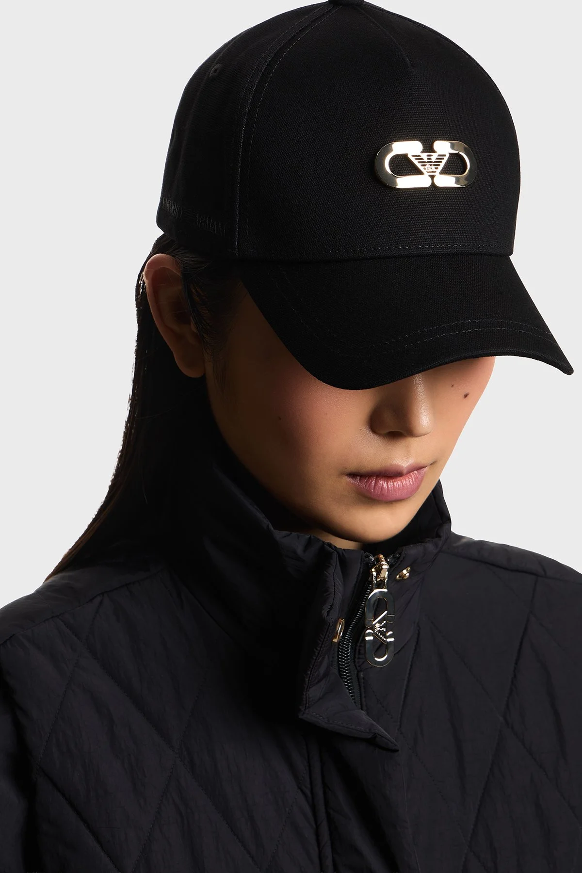 Emporio Armani Pamuklu Logolu Bayan Şapka EW004011 AF14765 UC001 SİYAH - 2