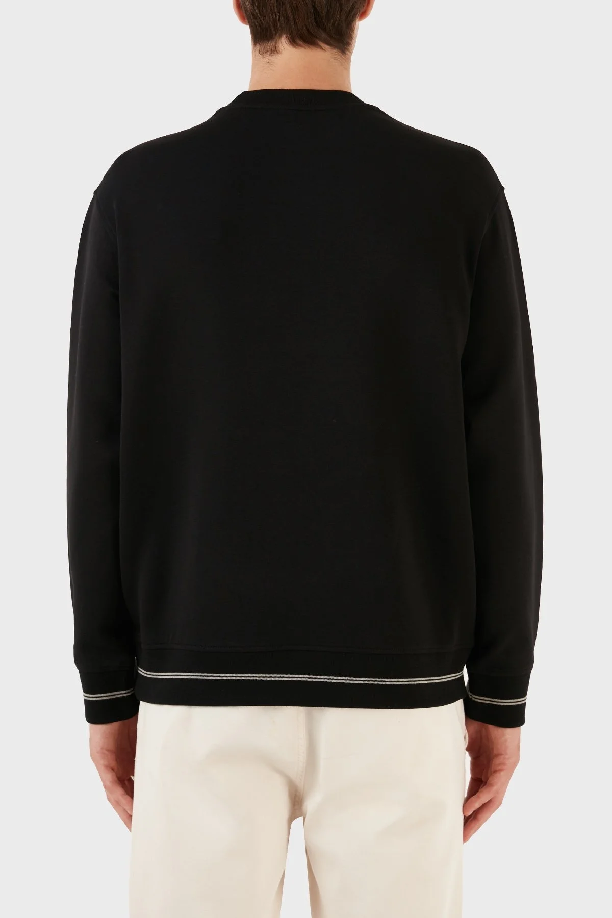 Emporio Armani Pamuklu Logolu Bisiklet Yaka Regular Fit Erkek Sweat 6R1MF2 1JHSZ 00A6 SİYAH - 2