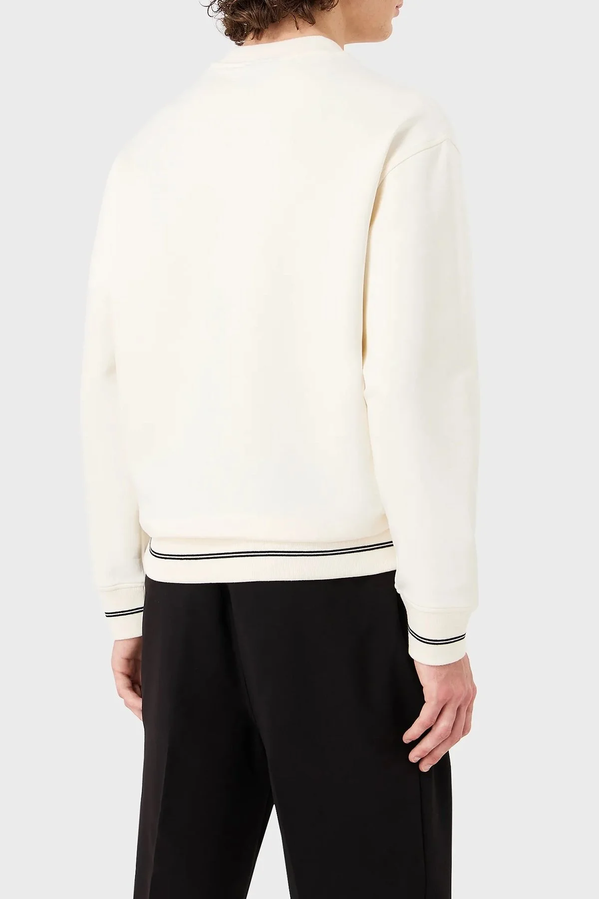 Emporio Armani Pamuklu Logolu Bisiklet Yaka Regular Fit Erkek Sweat 6R1MF2 1JHSZ 01M6 EKRU - 2