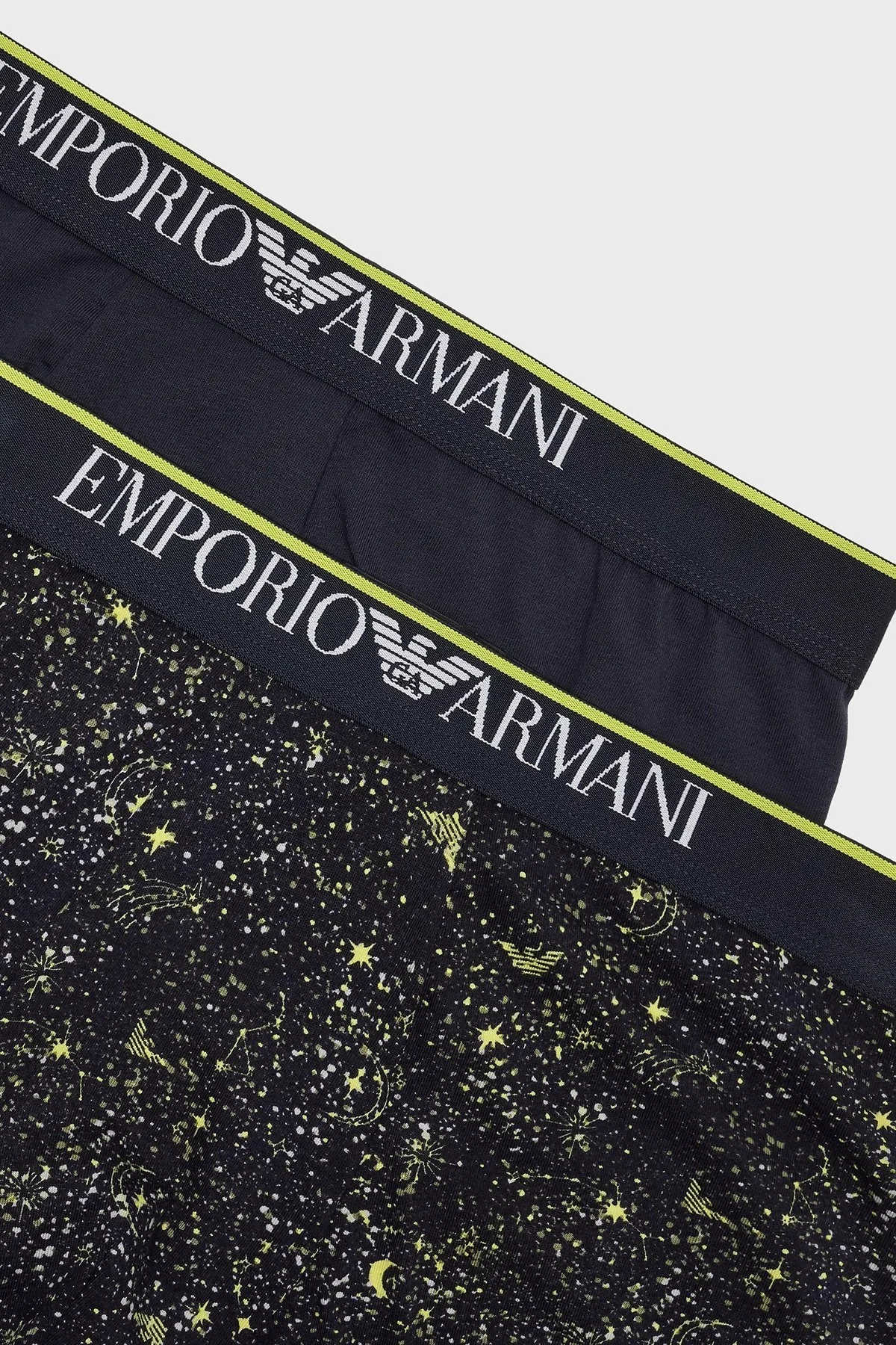 Emporio Armani Pamuklu Logolu Lastik Bel 2 Pack Erkek Boxer 1112104 F5967 4336 LACİVERT - 4