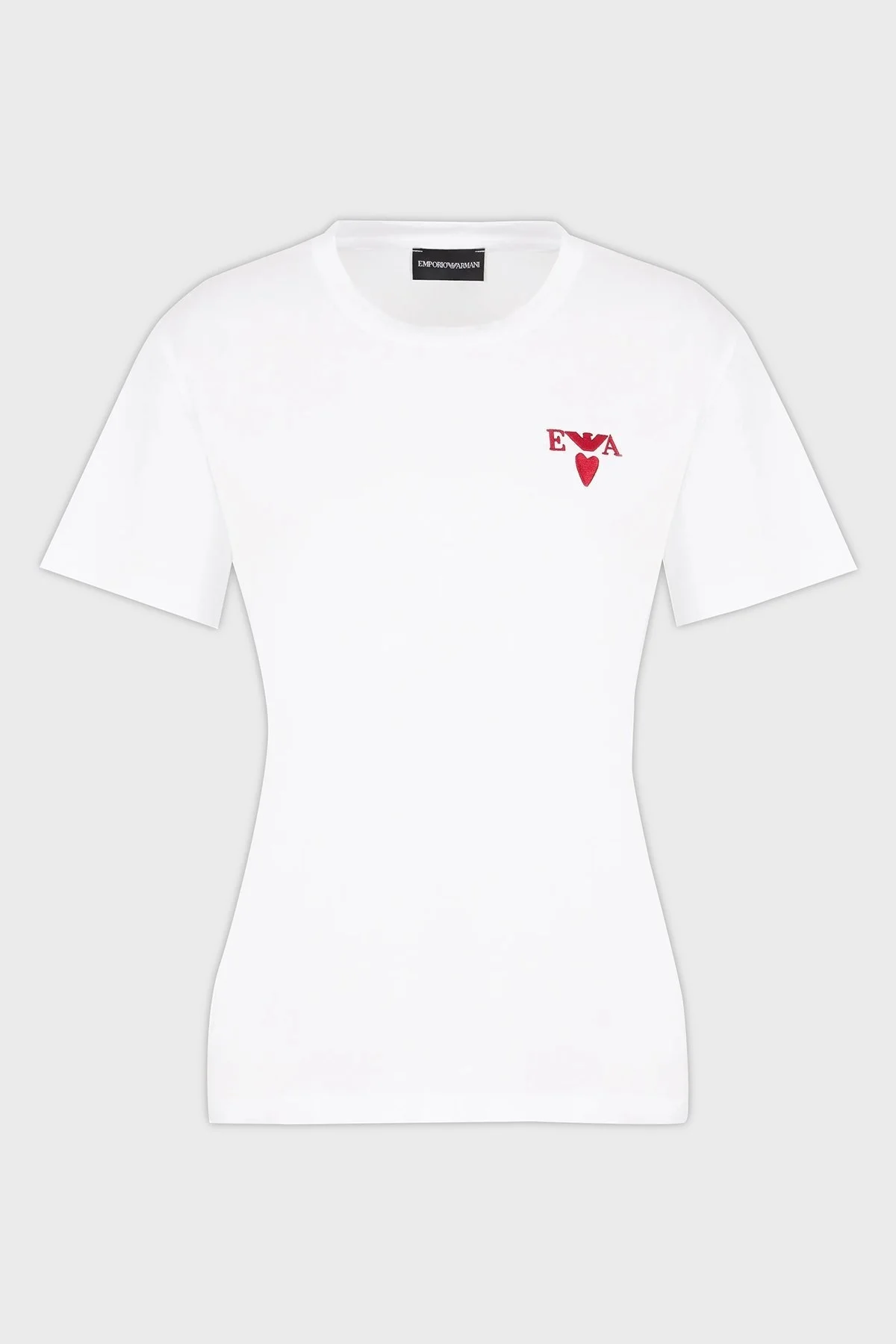 Emporio Armani Pamuklu Logolu Regular Fit Bisiklet Yaka Bayan T Shirt EW000202 AF10003 U0002 BEYAZ - 5