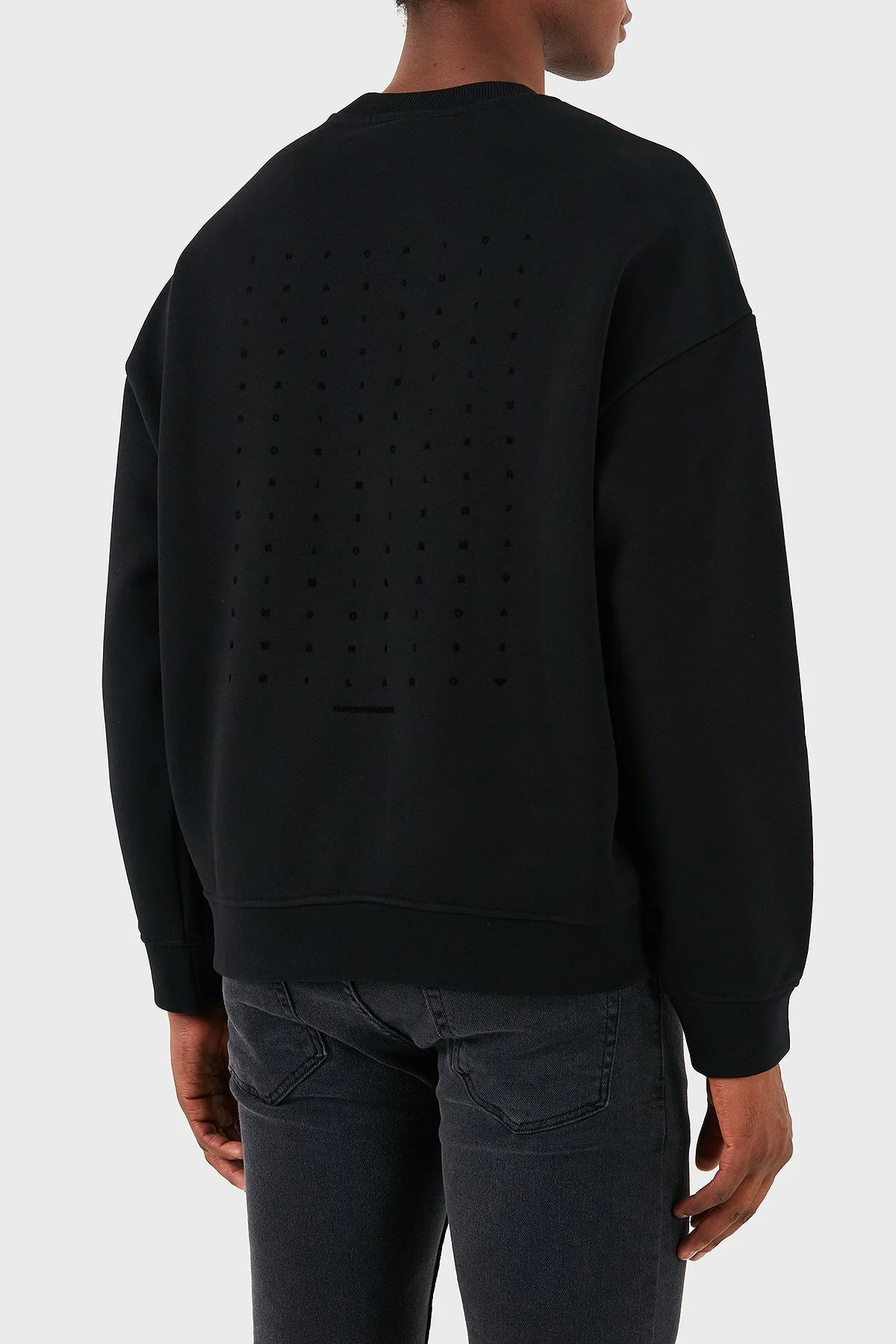 Emporio Armani Pamuklu Logolu Regular Fit Bisiklet Yaka Erkek Sweat 6D1M95 1JTAZ 0999 SİYAH - 3